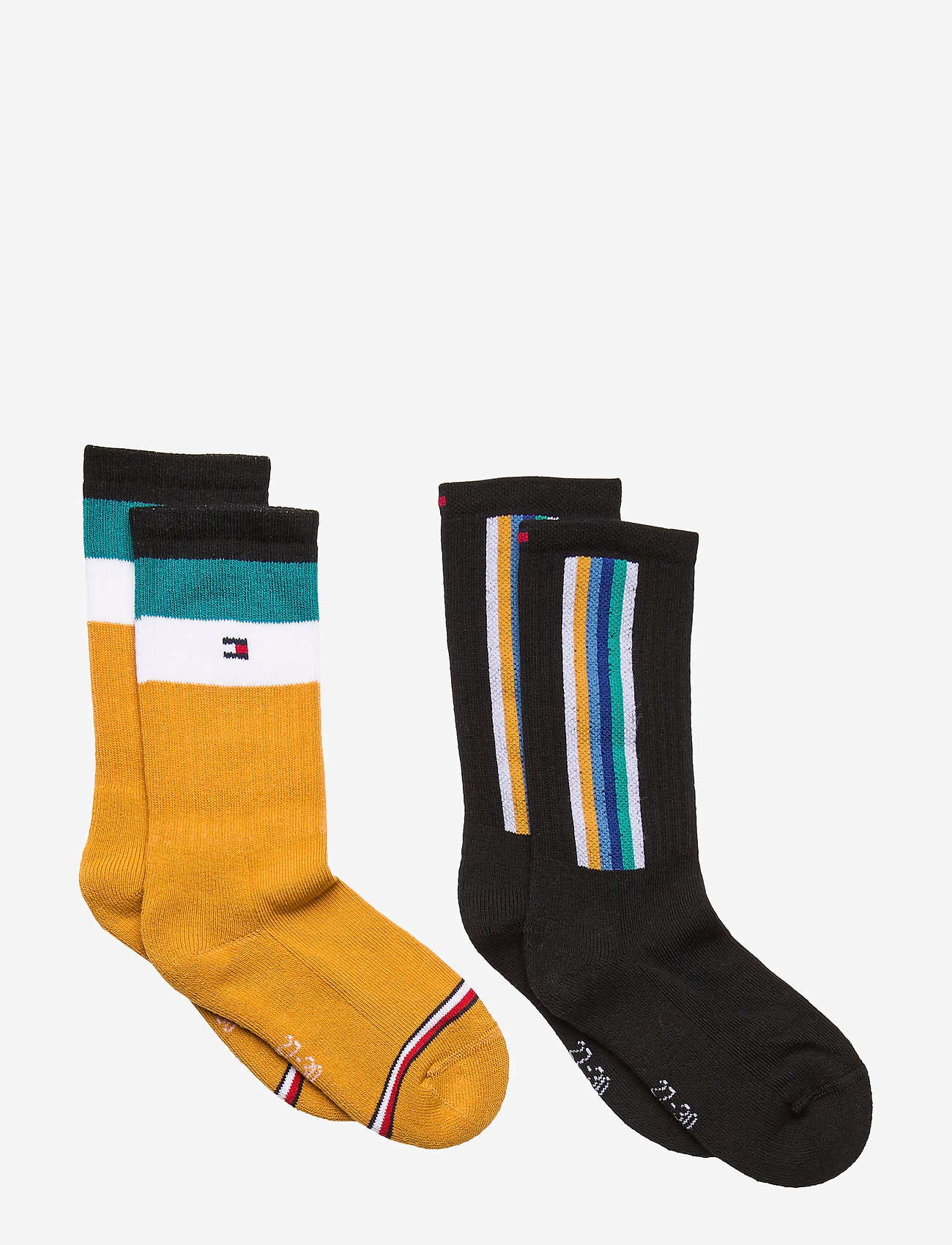 Tommy Hilfiger - TH KIDS SOCK 2P LOGO STRIPE - black/gold - 0