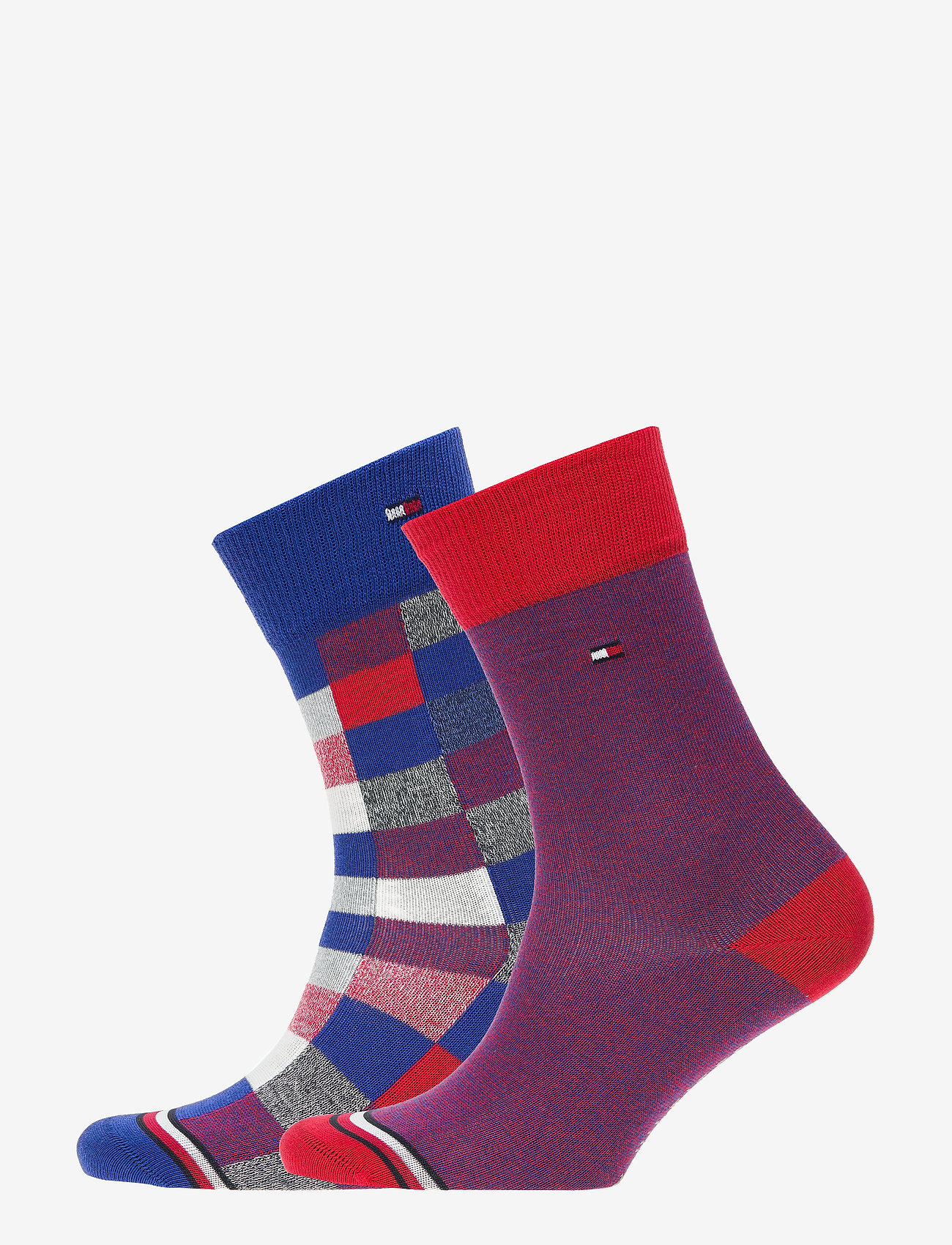 TH SOCK 2P BLOCKS - RED / BLUE