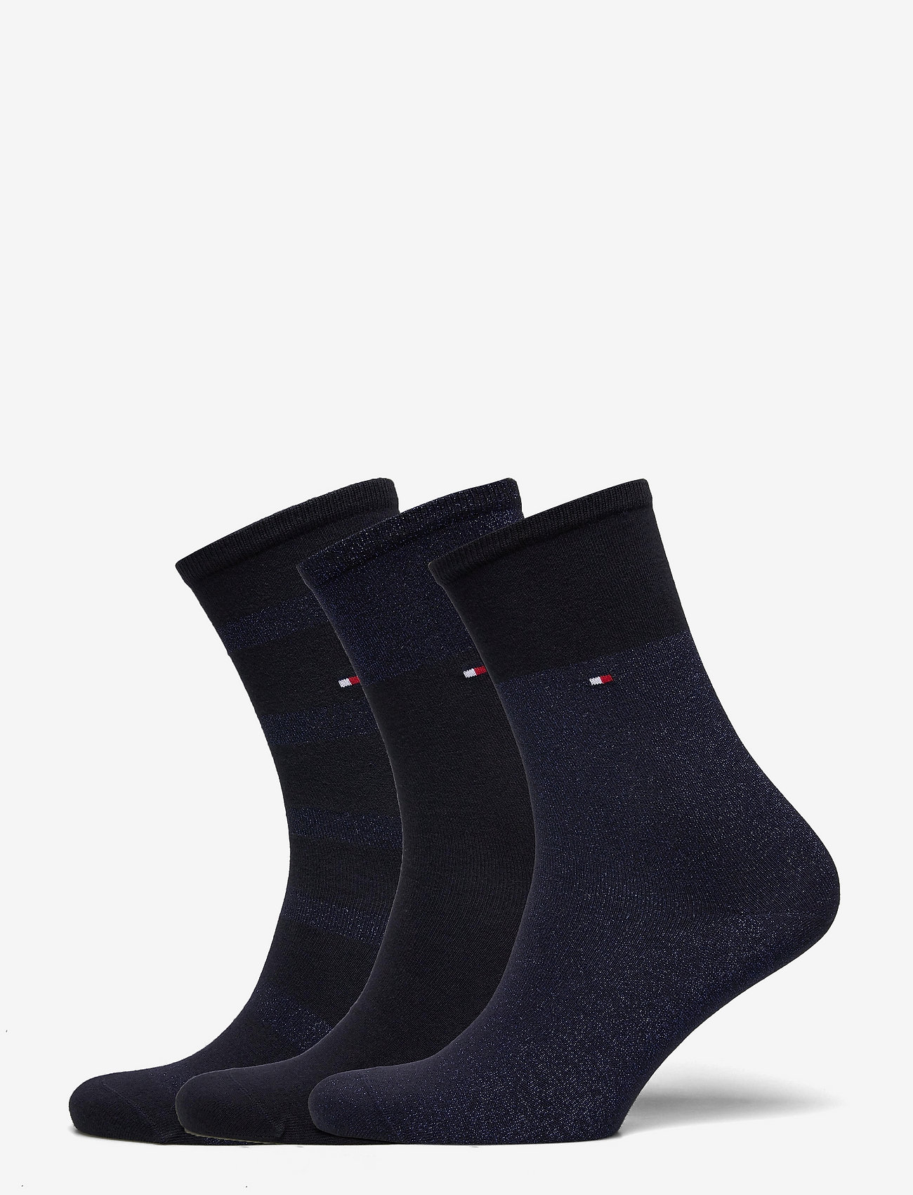 Tommy Hilfiger - TH WOMEN SOCK 3P SPARKLE GIFTBOX - navy - 0