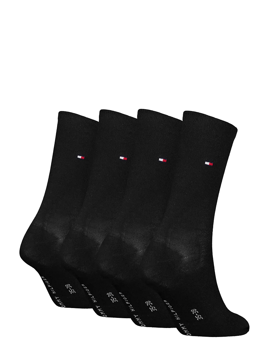 Tommy Hilfiger - TH WOMEN 4P SOCK ECOM - undertøj og sokker - black - 1