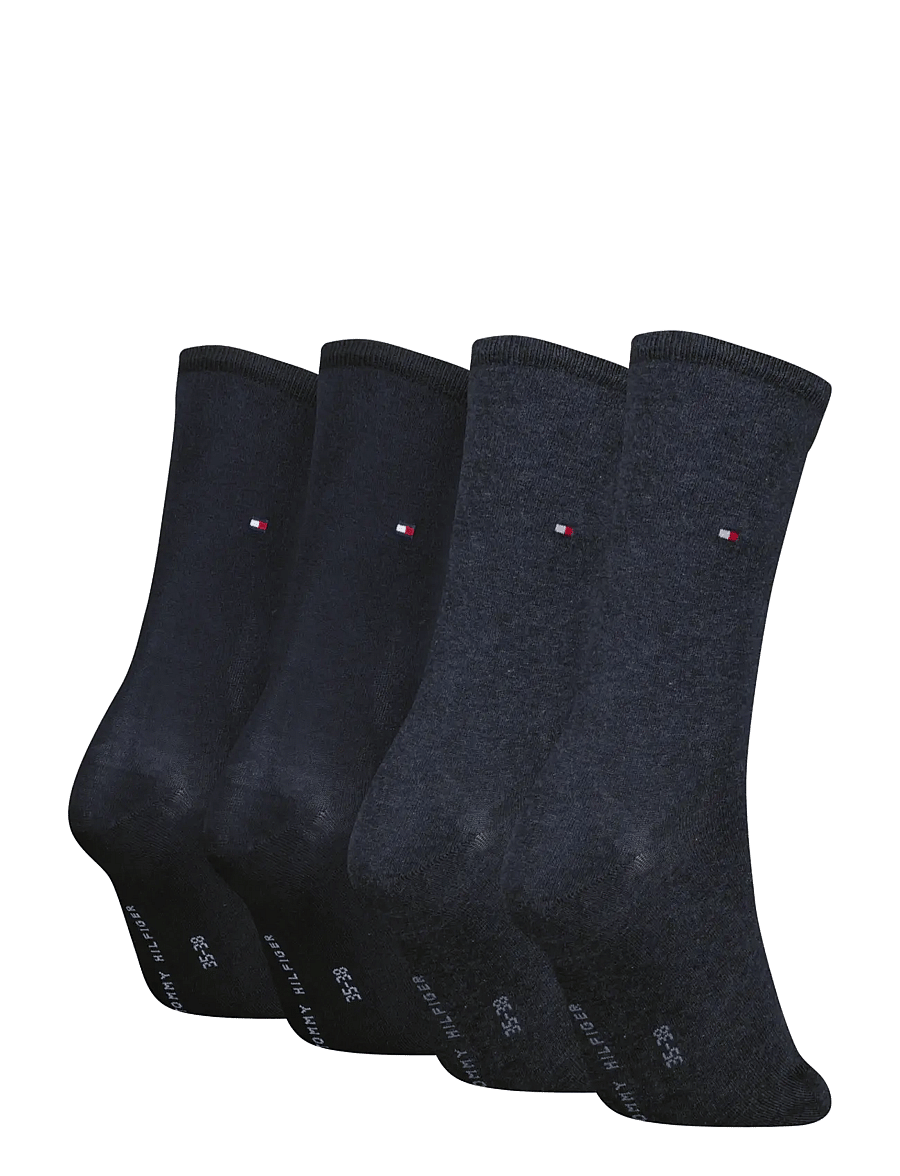 Tommy Hilfiger - TH WOMEN 4P SOCK ECOM - undertøj og sokker - jeans / blue - 0