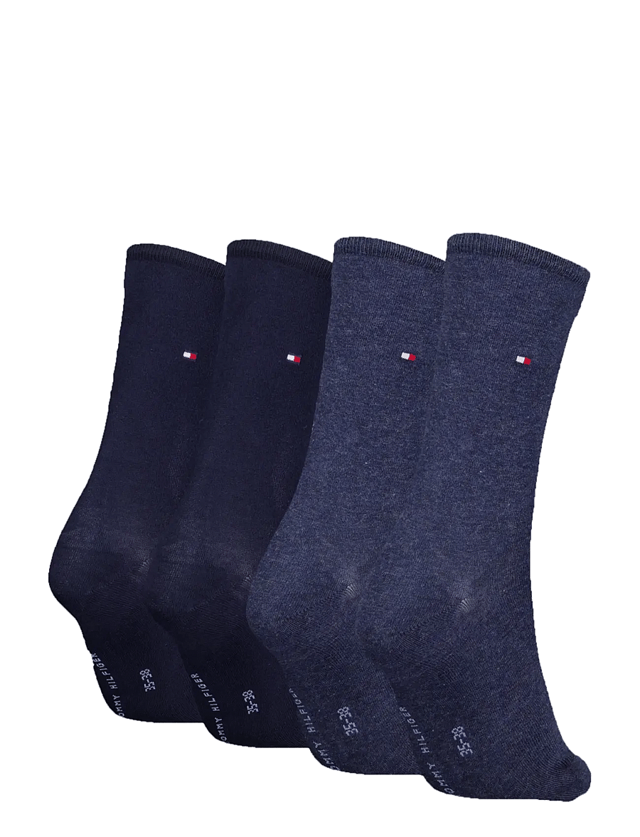 Tommy Hilfiger - TH WOMEN 4P SOCK ECOM - undertøj og sokker - jeans / blue - 1