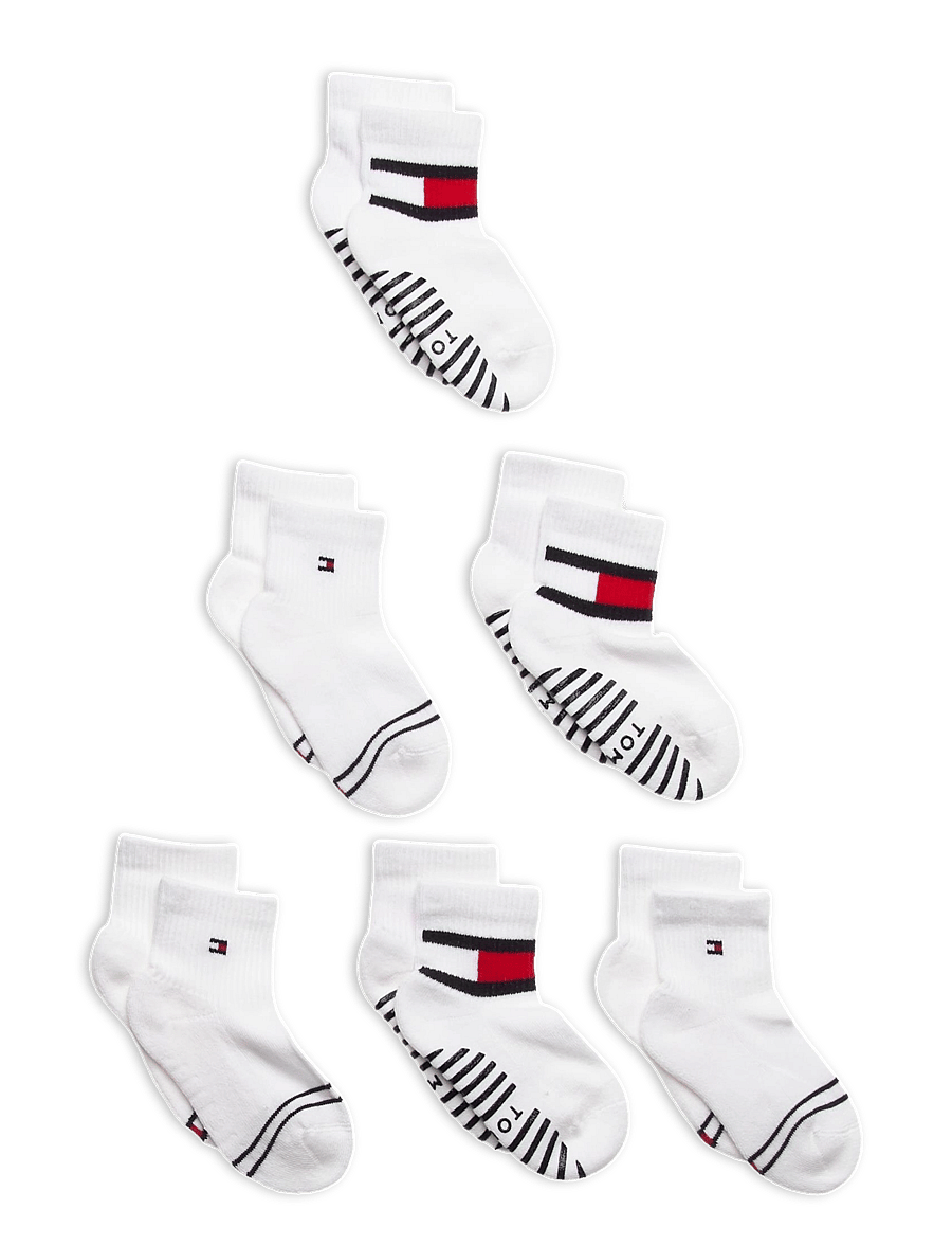 Tommy Hilfiger - TH BABY SOCK 6P FLAG SOCK ECOM - strømper - white - 0