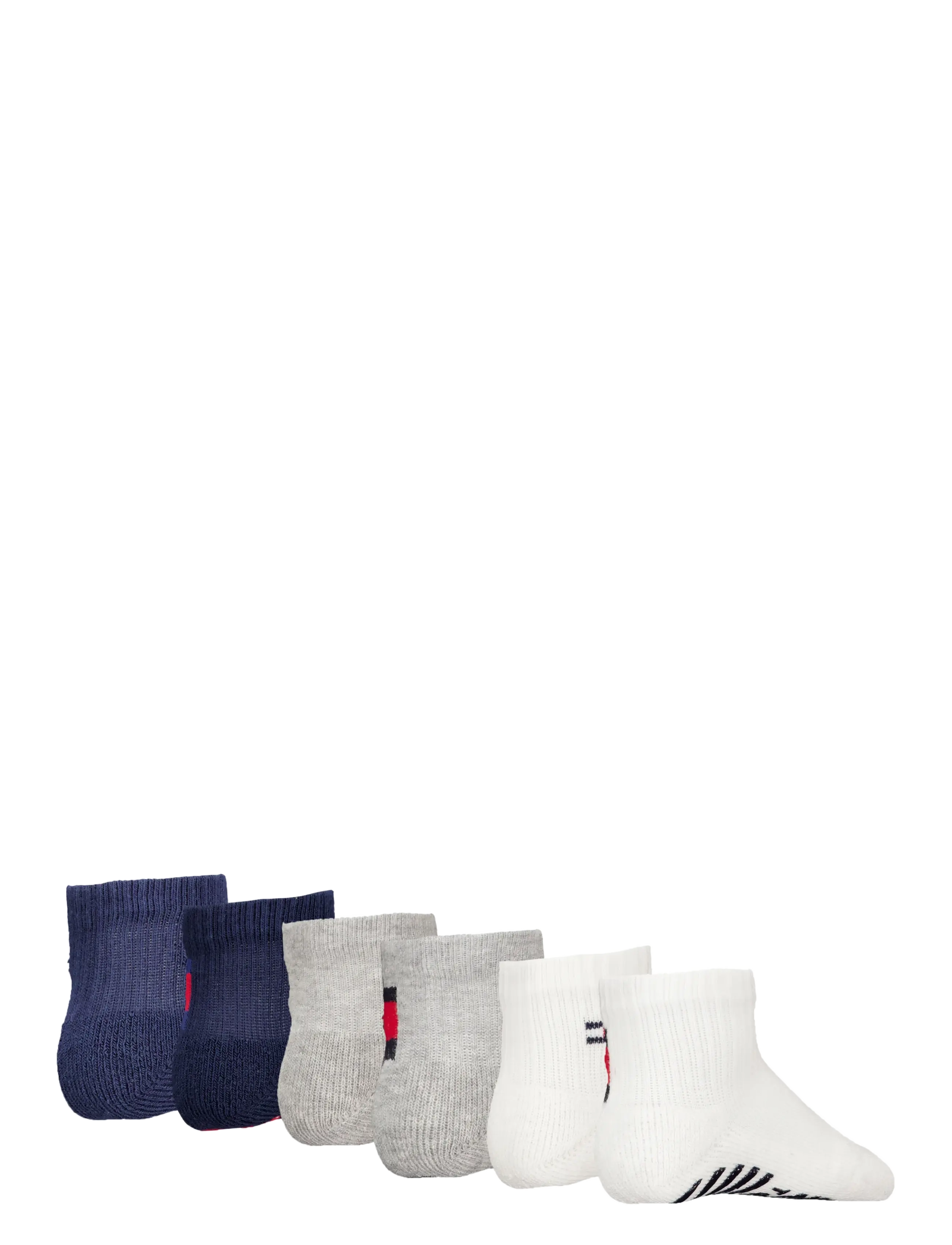Tommy Hilfiger - TH BABY SOCK 6P FLAG SOCK ECOM - white/grey/navy - 1