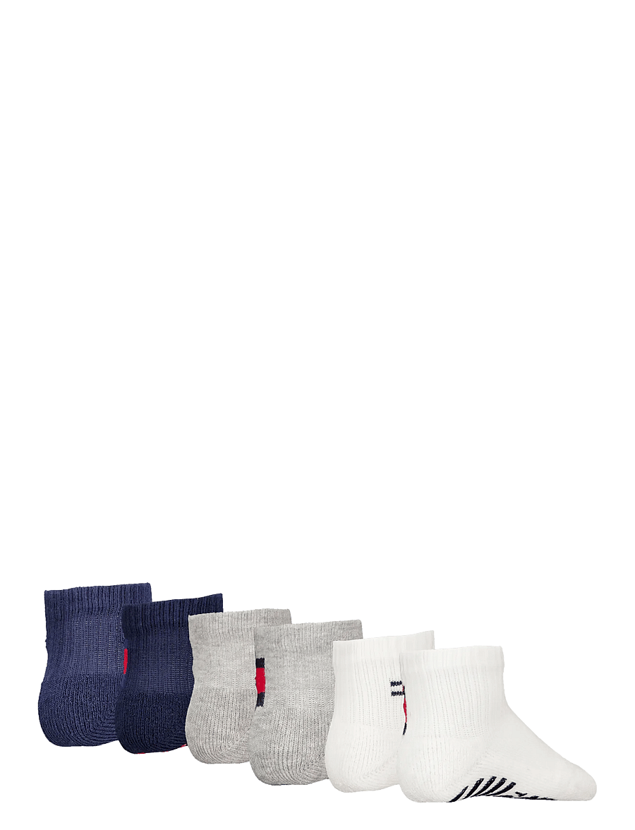 Tommy Hilfiger - TH BABY SOCK 6P FLAG SOCK ECOM - white/grey/navy - 1