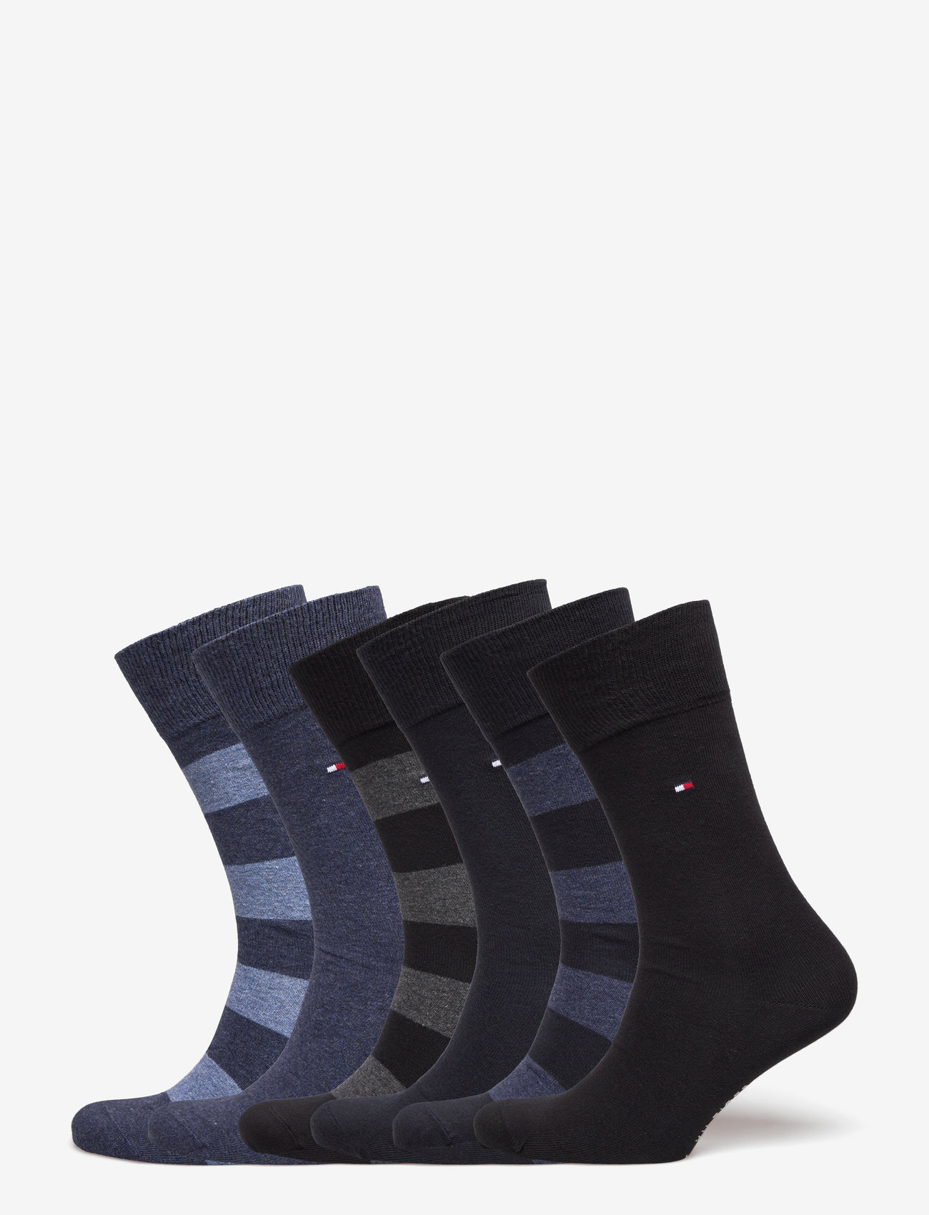 Tommy Hilfiger - TH MEN RUGBY SOCK 6P ECOM - klassikalised sokid - blue black combo - 0