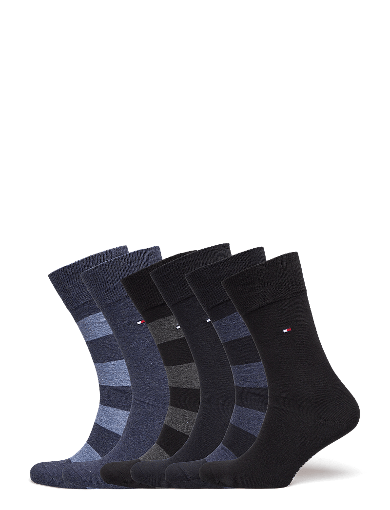 Tommy Hilfiger - TH MEN RUGBY SOCK 6P ECOM - klassikalised sokid - blue black combo - 0