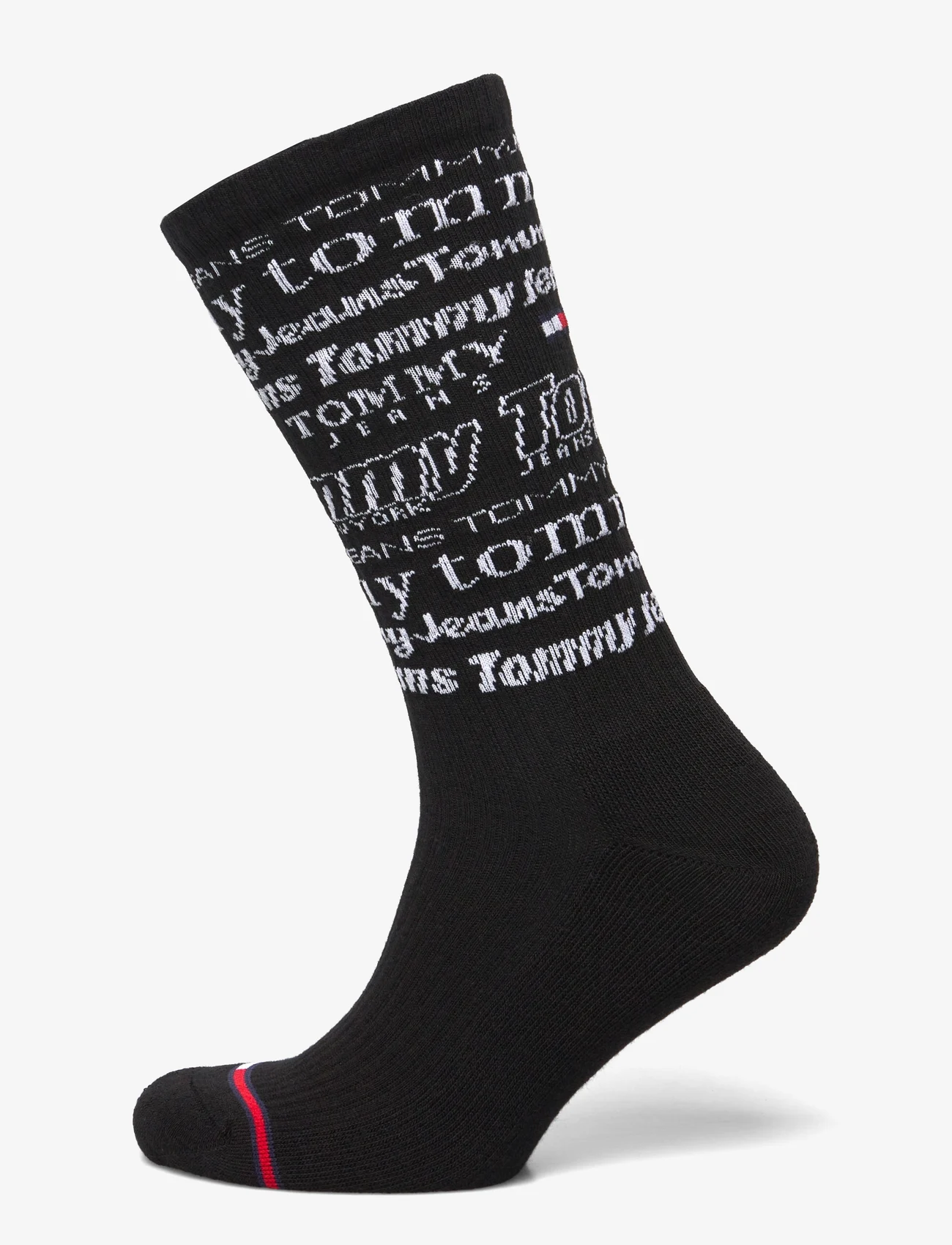 Tommy Hilfiger - TH UNI TJ SOCK 1P AOP TOMMY JEANS - regular socks - black - 0