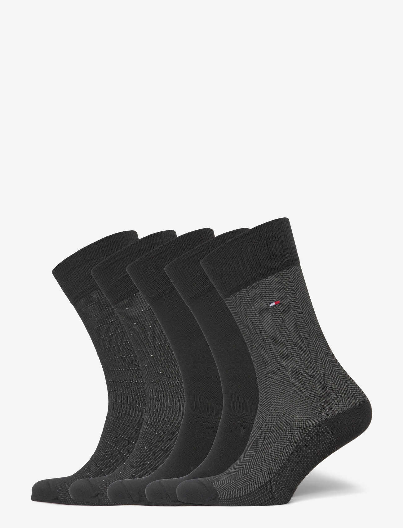 Tommy Hilfiger - TH MEN SOCK 5P GIFTBOX HERRINGBON - klasiskas zeķes - black - 0