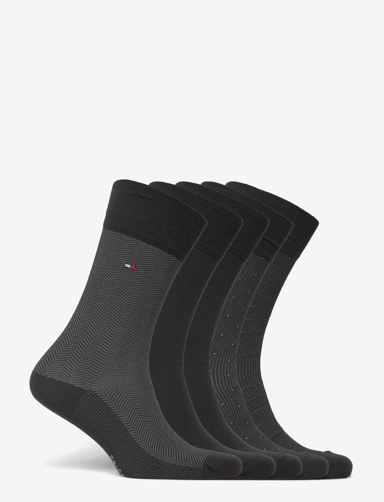 Tommy Hilfiger - TH MEN SOCK 5P GIFTBOX HERRINGBON - klasiskas zeķes - black - 1