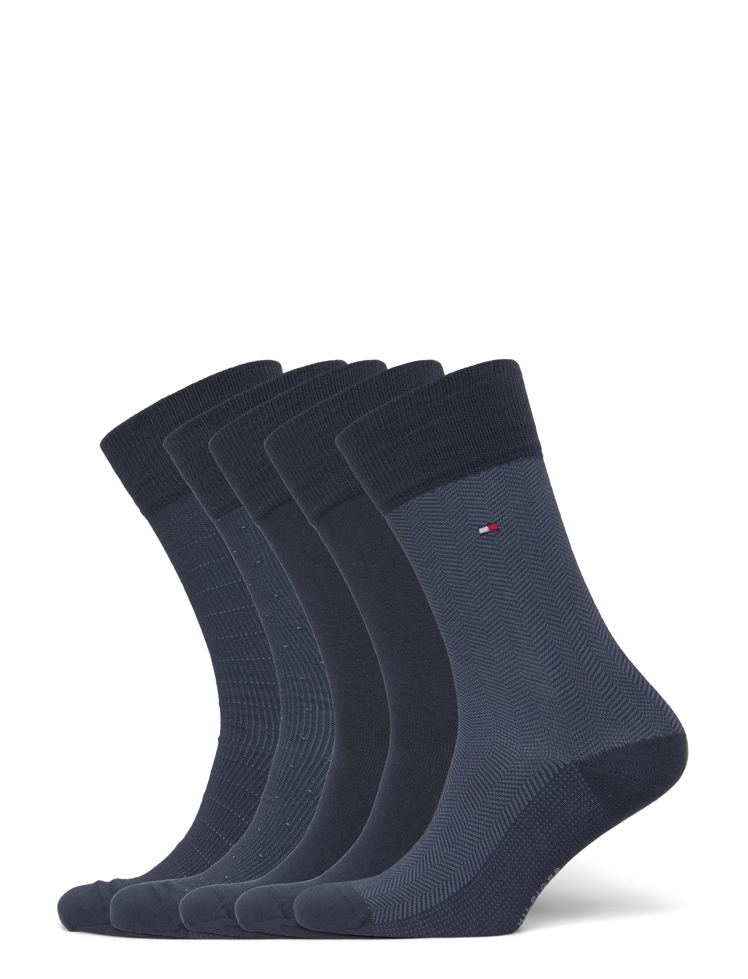 Tommy Hilfiger Th Men Sock 5P Giftbox Herringbon, 43-46, Socks, Marineblau - Regular Männerswear