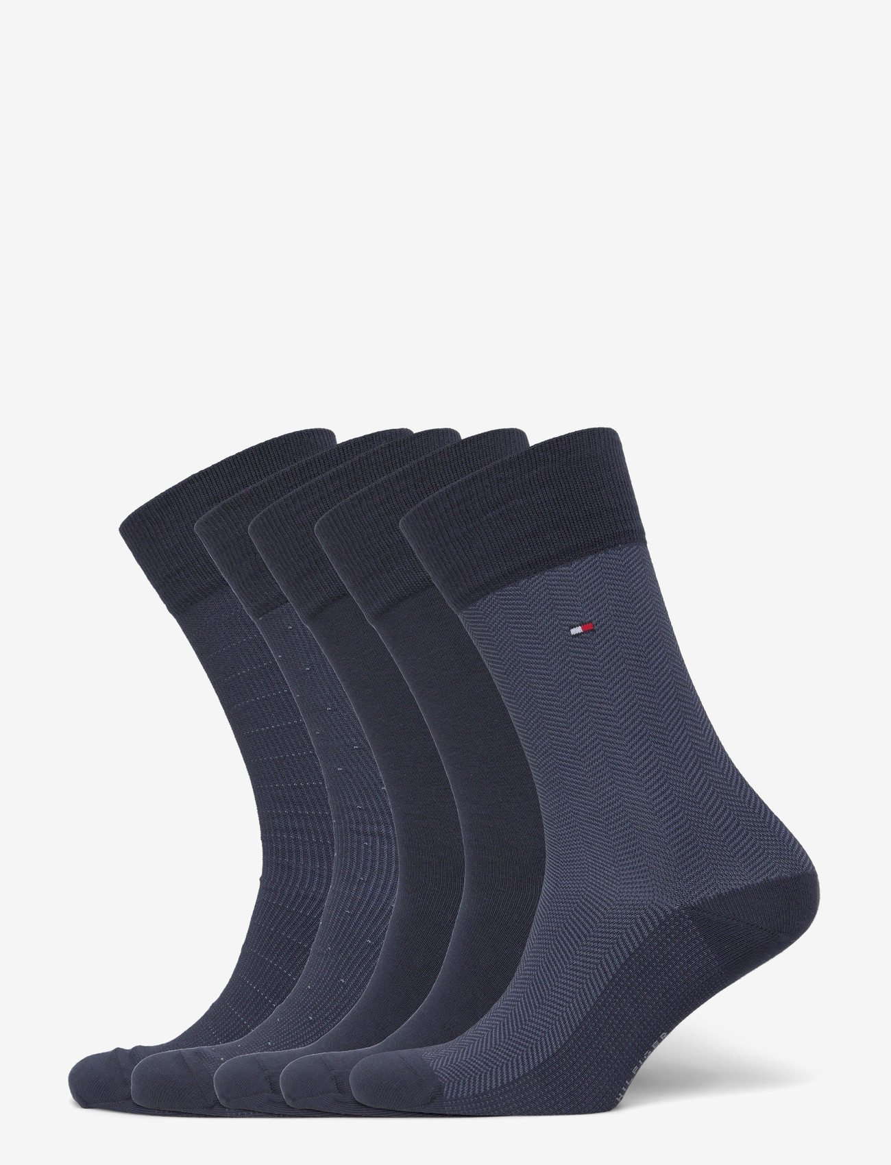 Tommy Hilfiger - TH MEN SOCK 5P GIFTBOX HERRINGBON - crew-socken - navy - 0