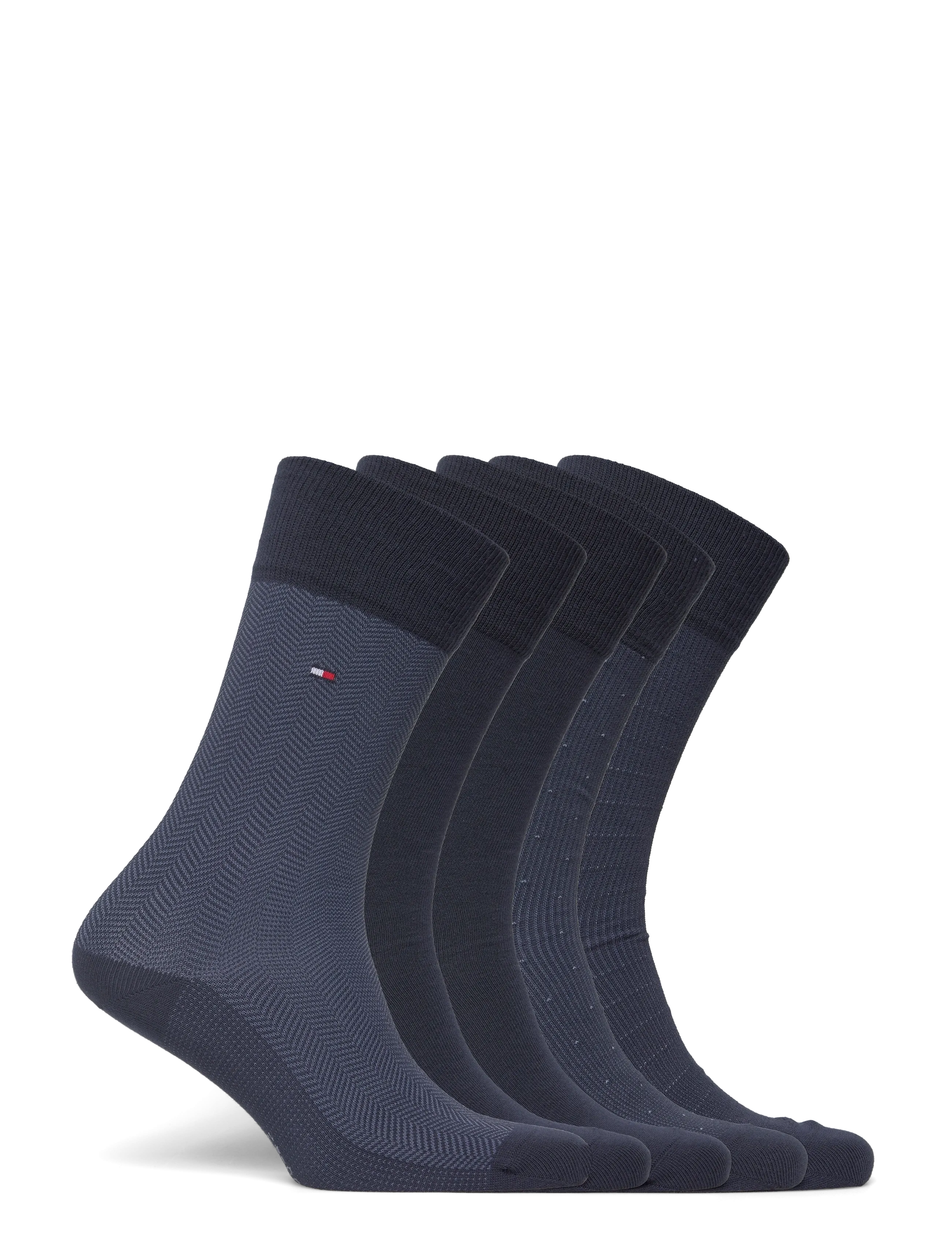 Tommy Hilfiger - TH MEN SOCK 5P GIFTBOX HERRINGBON - vanliga strumpor - navy - 1