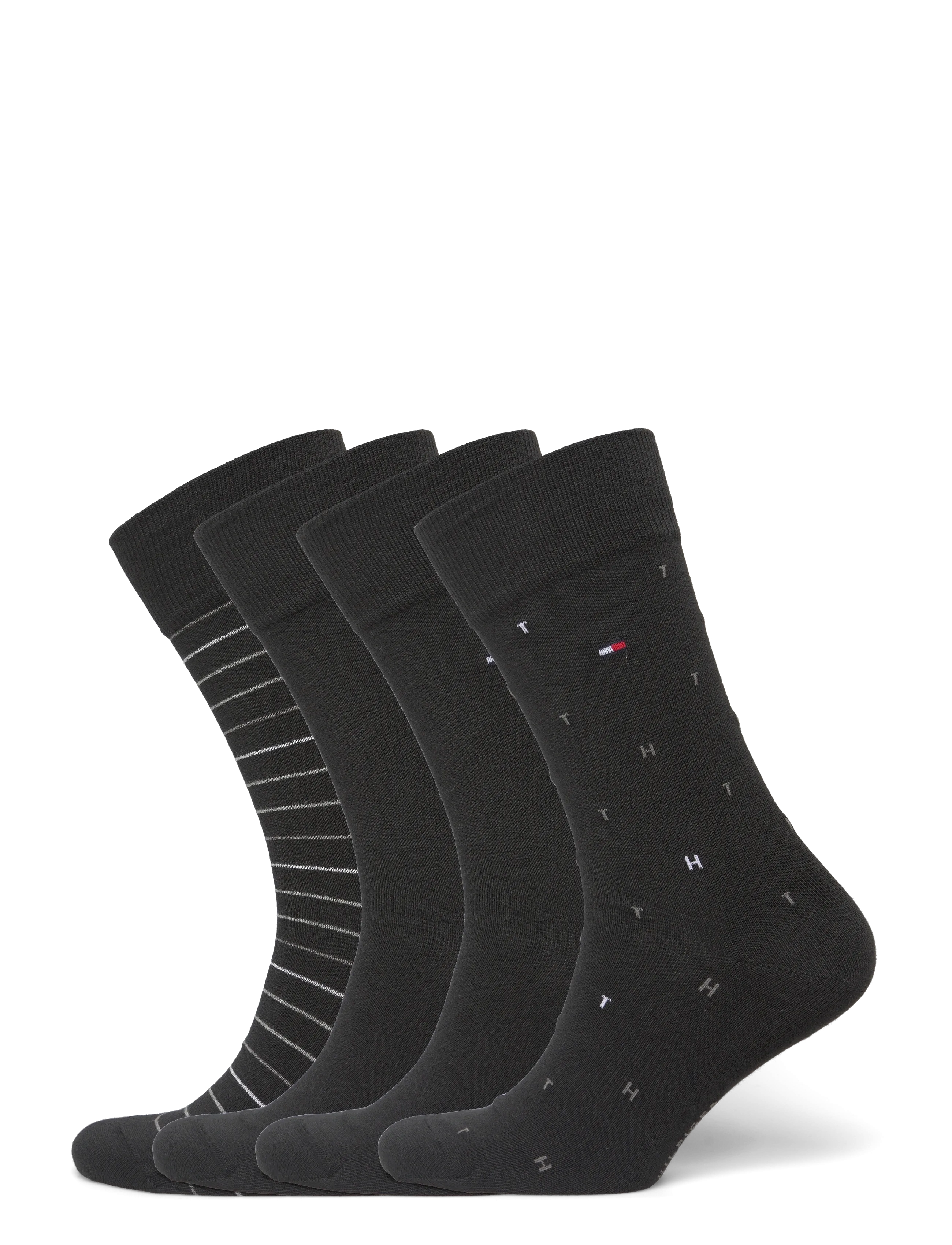 Tommy Hilfiger TH MEN SOCK 4P TIN GIFTBOX - Socken im Multipack - BLACK / black