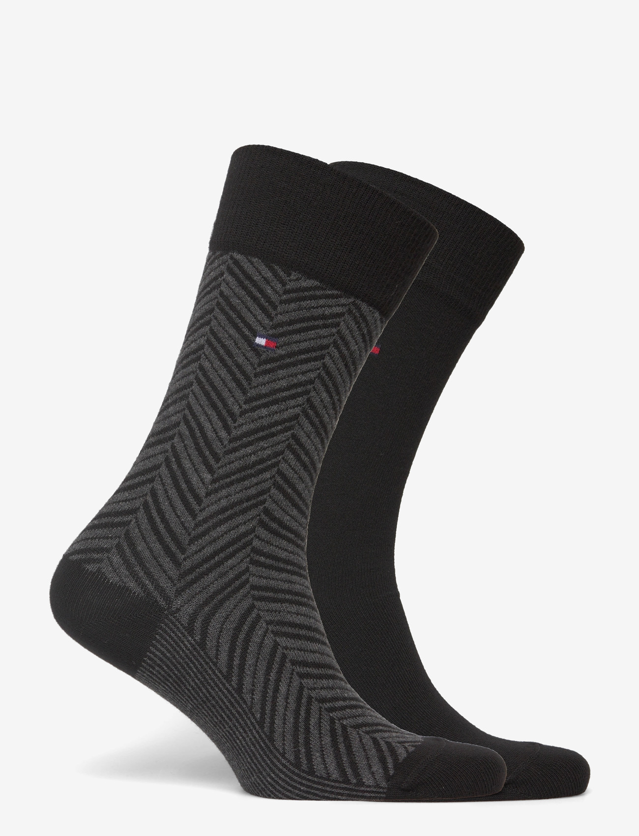 Tommy Hilfiger - TH MEN SOCK 2P IRREGULAR HERRINGB - sokker - black - 1