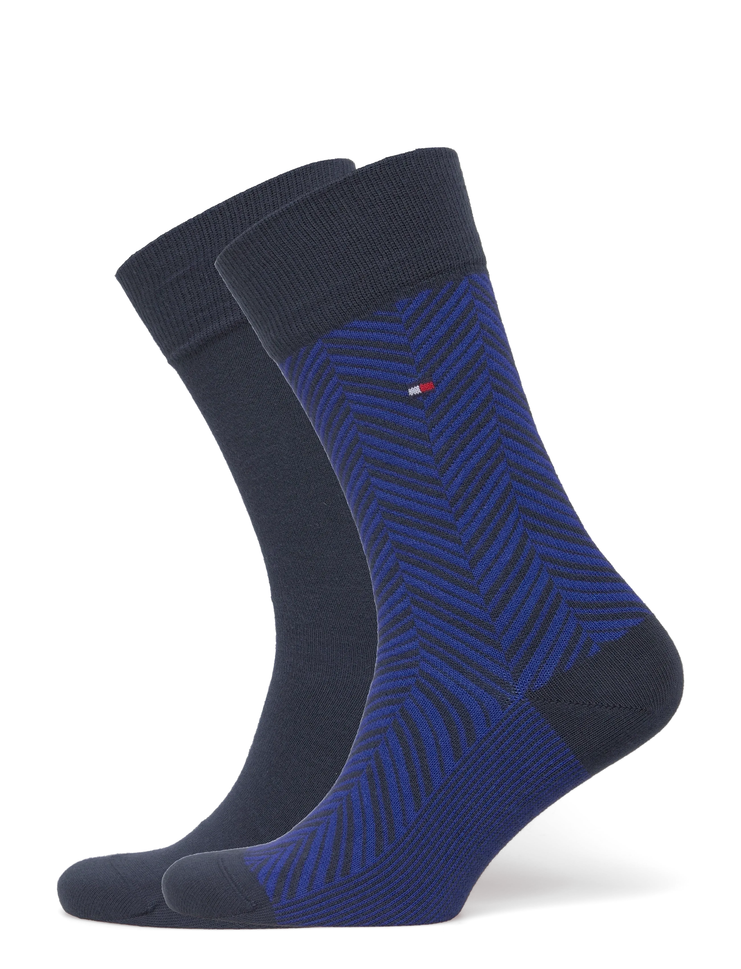 Tommy Hilfiger Th Men Sock 2P Irregular Herringb, 43-46, Socks, Marineblau - Regular Männerswear