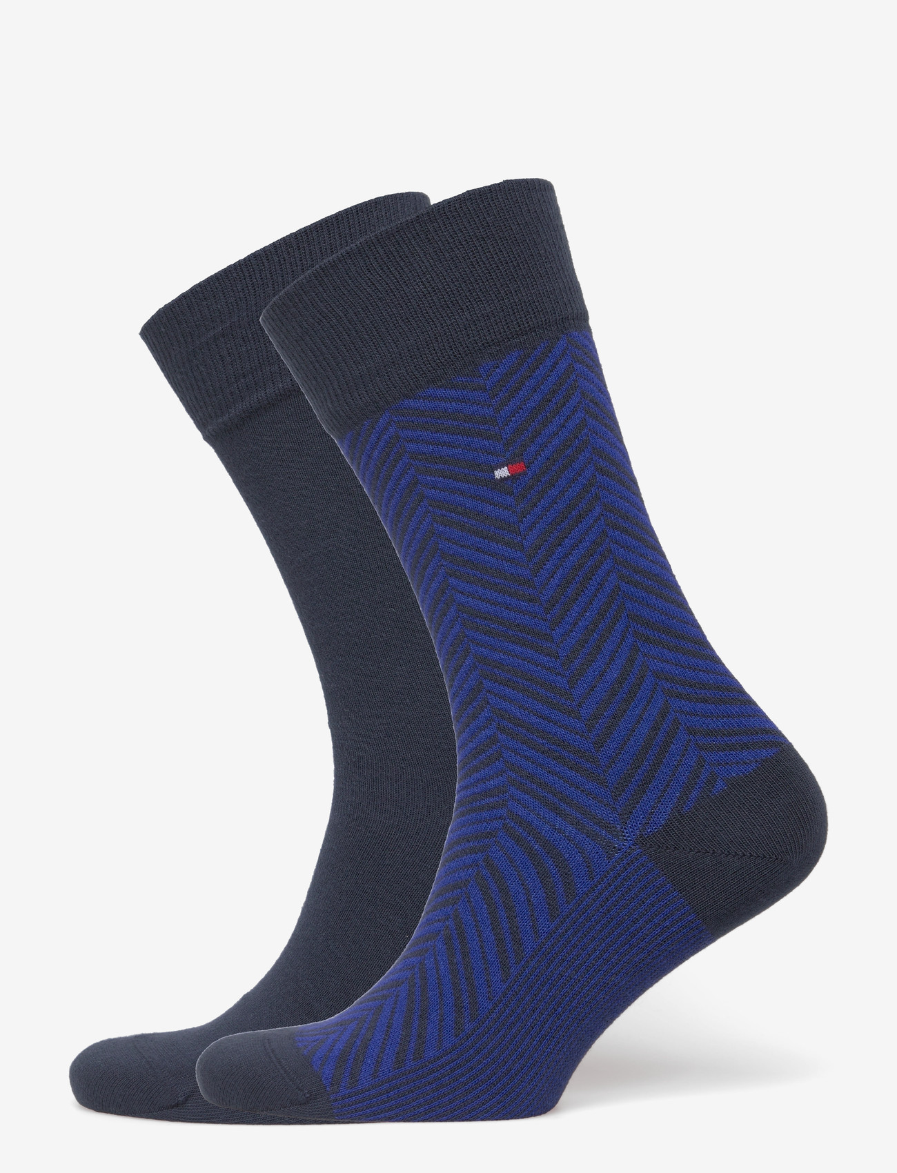 Tommy Hilfiger - TH MEN SOCK 2P IRREGULAR HERRINGB - crew-socken - navy - 0