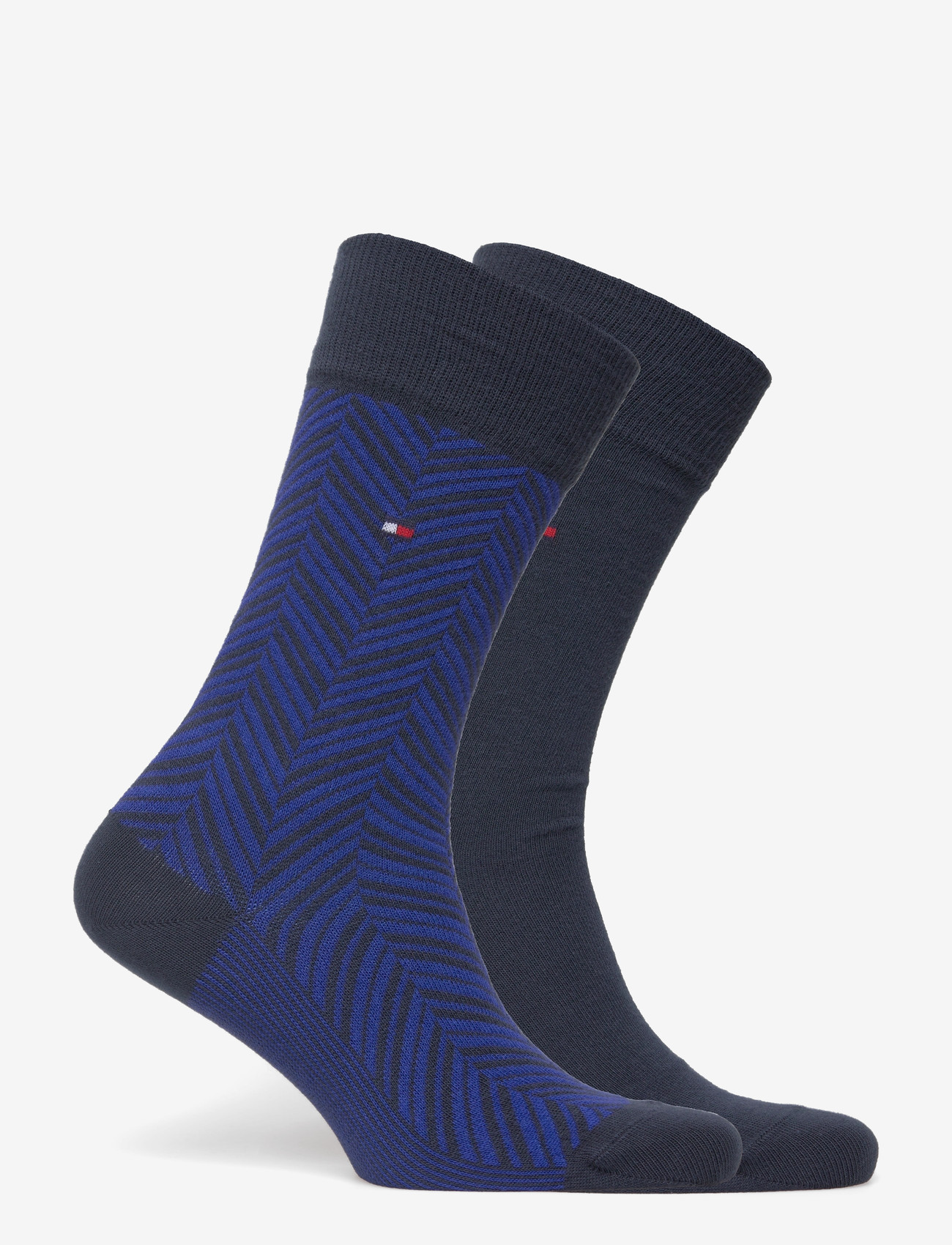Tommy Hilfiger - TH MEN SOCK 2P IRREGULAR HERRINGB - crew-socken - navy - 1