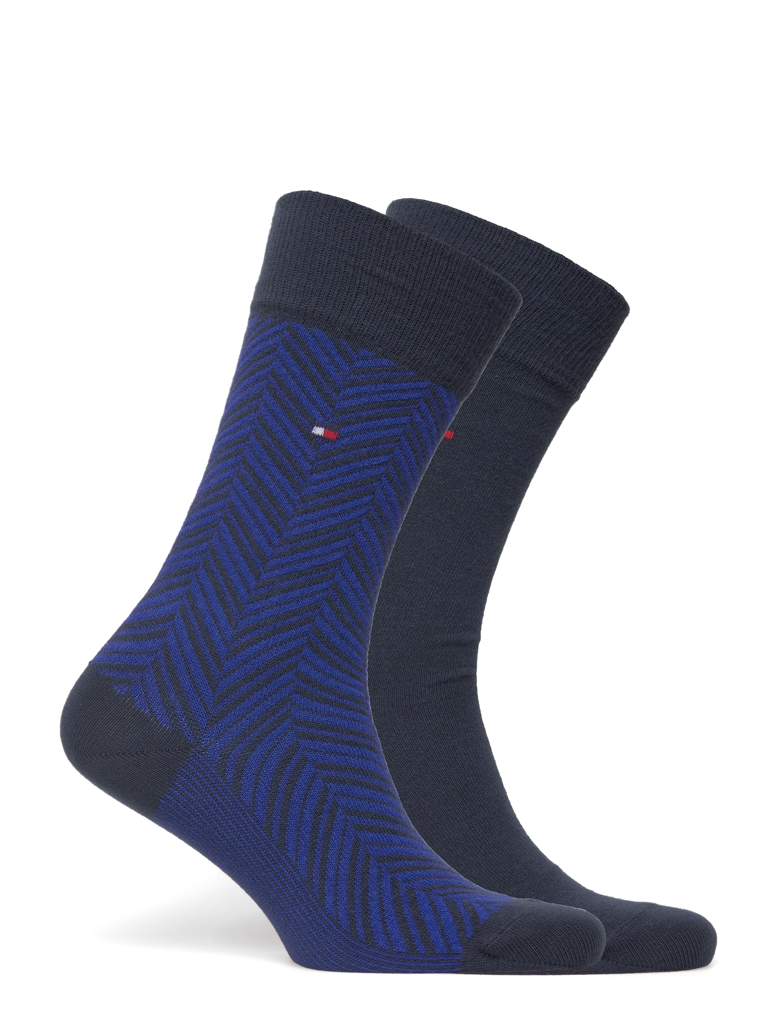 Tommy Hilfiger - TH MEN SOCK 2P IRREGULAR HERRINGB - crew-socken - navy - 1