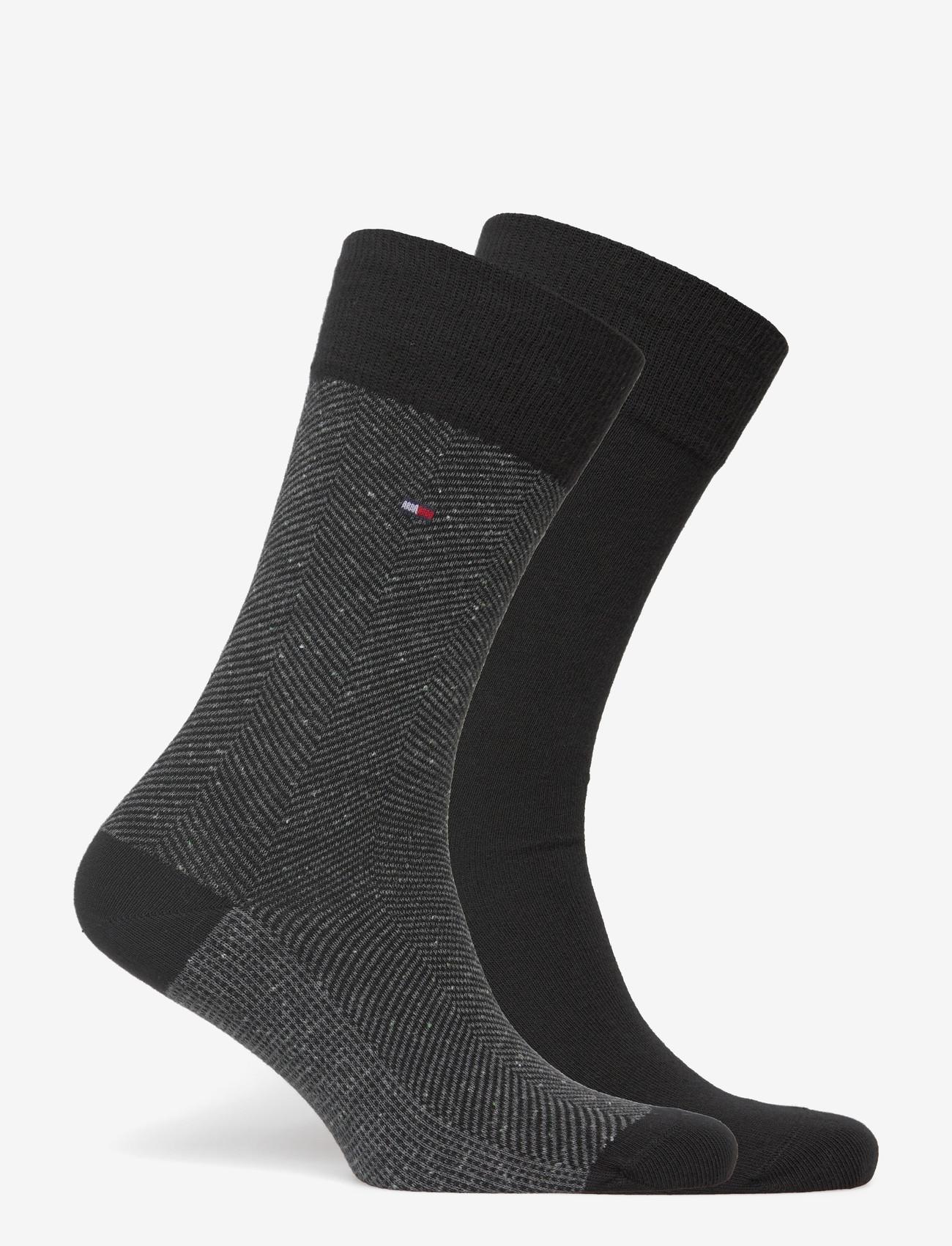 Tommy Hilfiger - TH MEN SOCK 2P NAPPY HERRINGBONE - sokker - black - 1