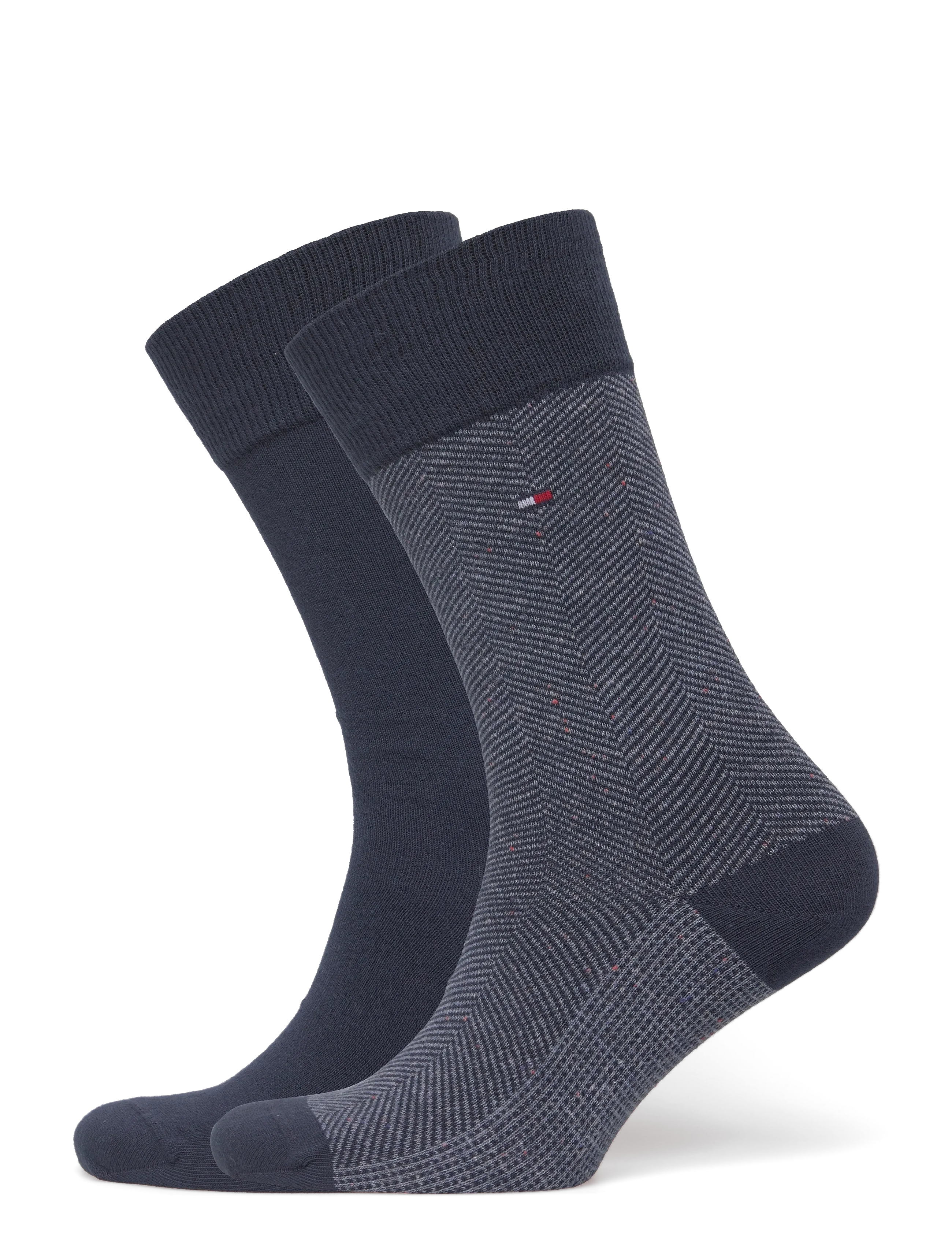 Tommy Hilfiger TH MEN SOCK 2P NAPPY HERRINGBONE - Underwear - NAVY / navy
