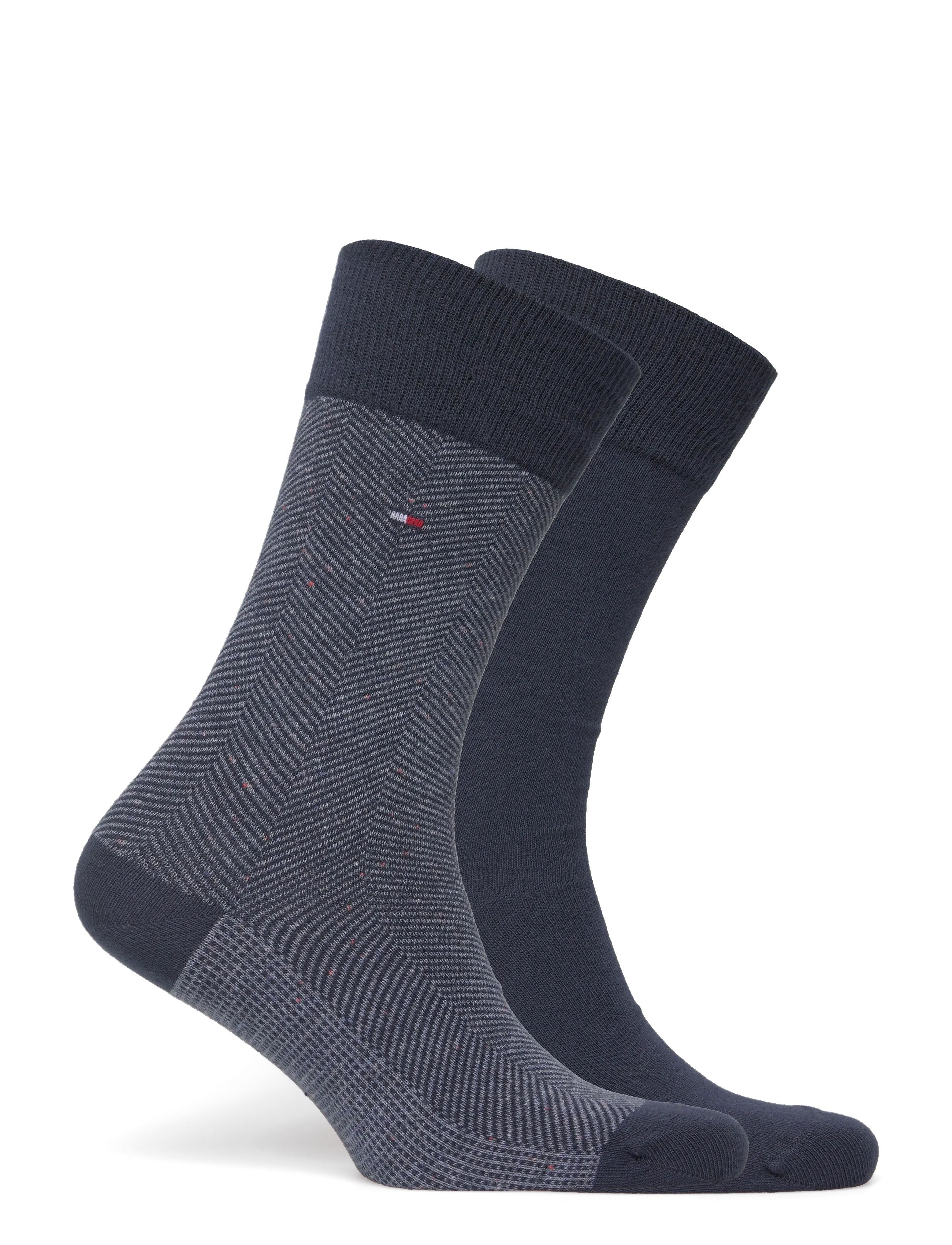 Tommy Hilfiger - TH MEN SOCK 2P NAPPY HERRINGBONE - navy - 1