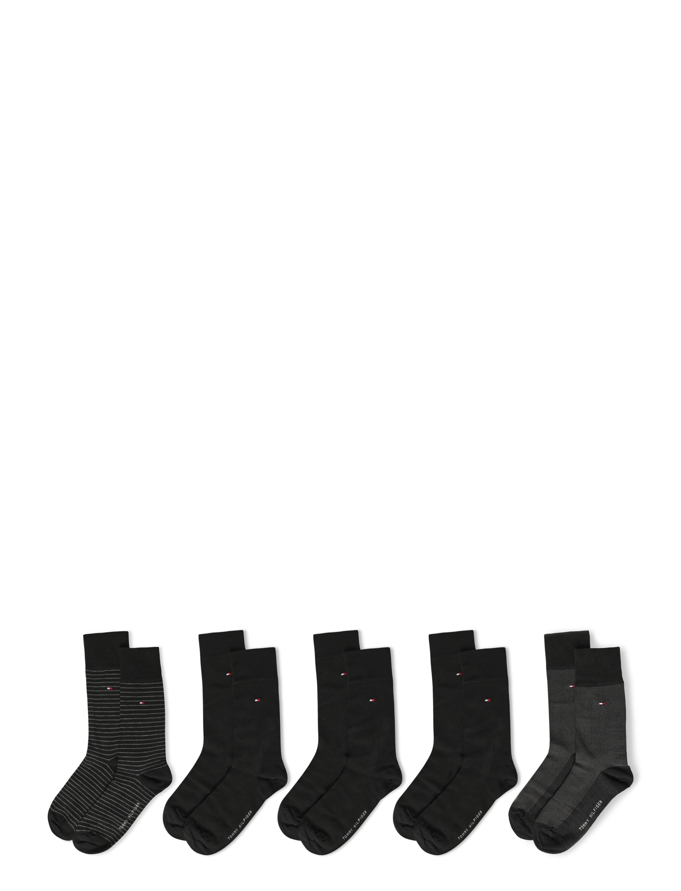 Tommy Hilfiger - TH MEN SOCK 5P GIFTBOX STRIPE - sokker - black - 1