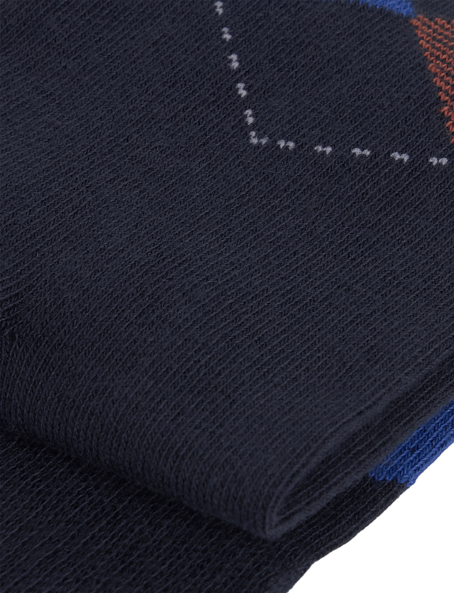 Tommy Hilfiger - TH MEN SOCK 4P CHECK & SMALL STRIPE ECOM - tennissocken - navy/chestnut brown - 2