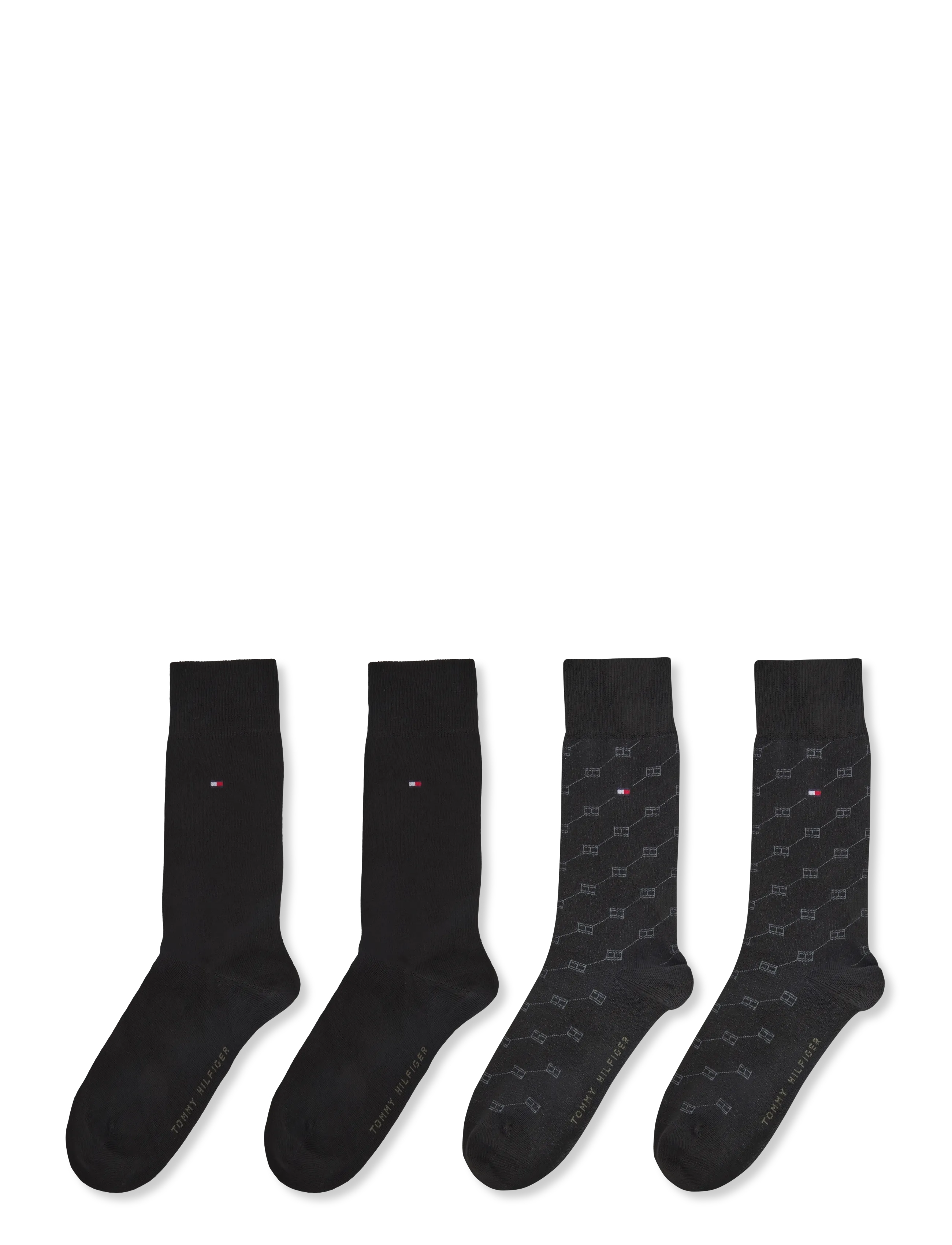 Tommy Hilfiger - TH MEN SOCK 4P FLAG AOP ECOM - sokker - black - 1