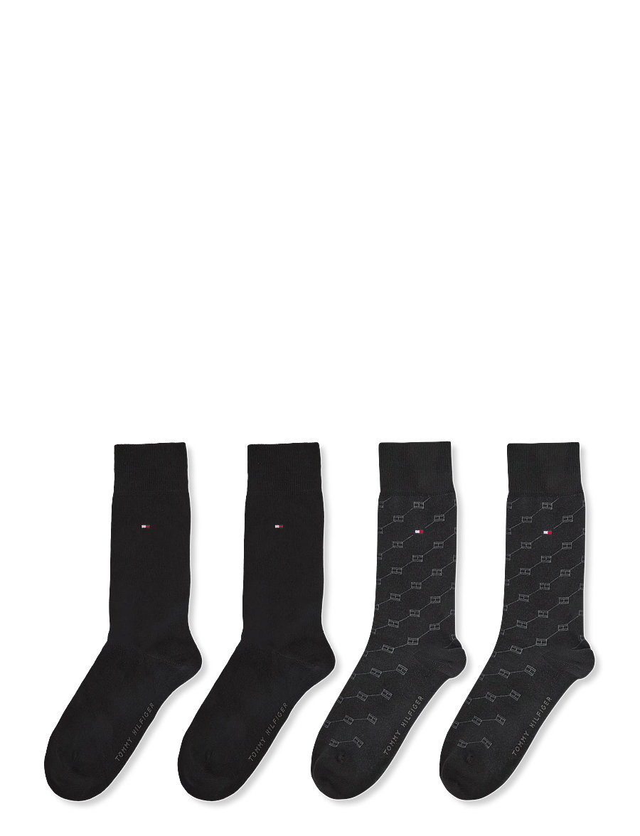 Tommy Hilfiger - TH MEN SOCK 4P FLAG AOP ECOM - sokker - black - 1