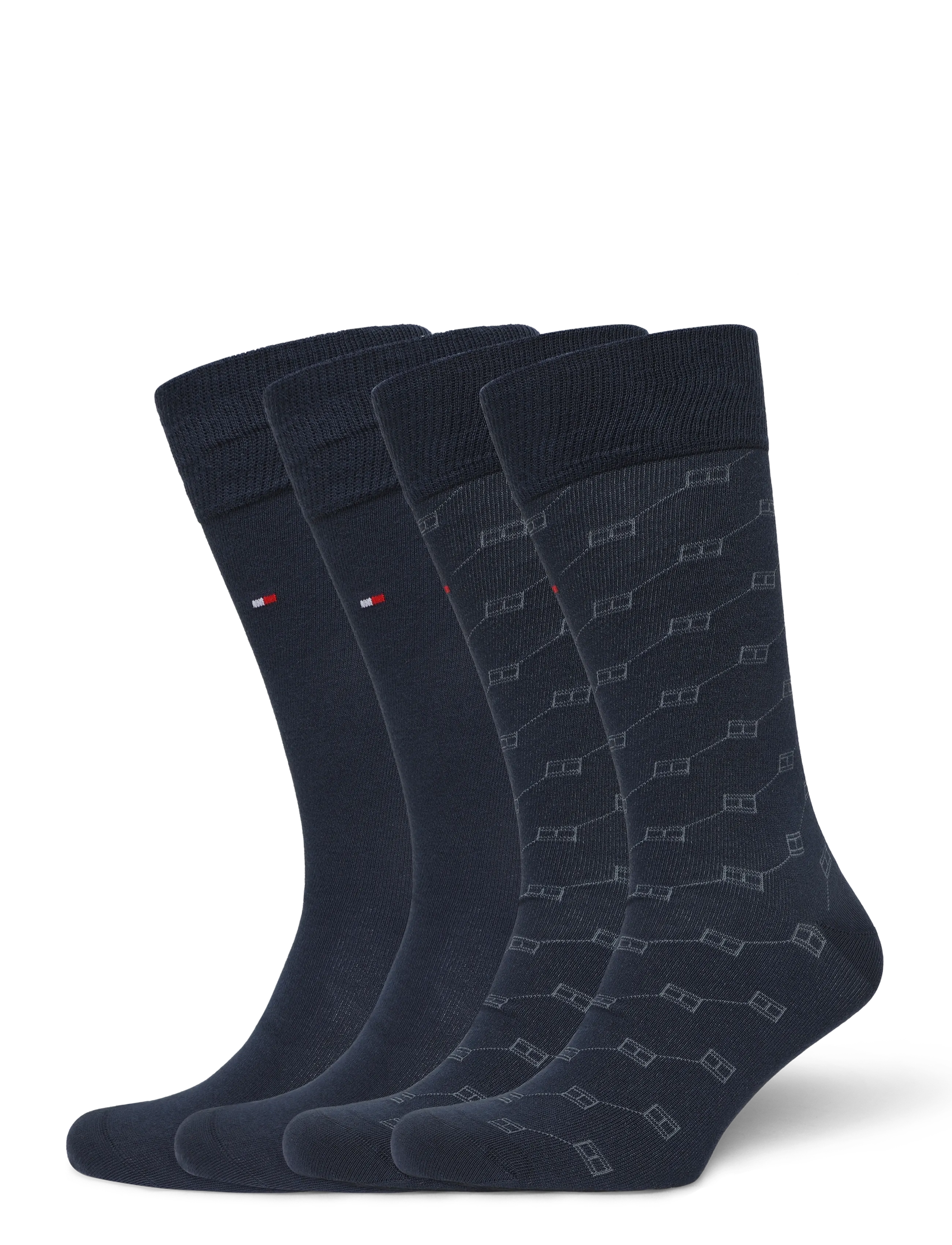 Tommy Hilfiger TH MEN SOCK 4P FLAG AOP ECOM - Chaussettes - NAVY / navy