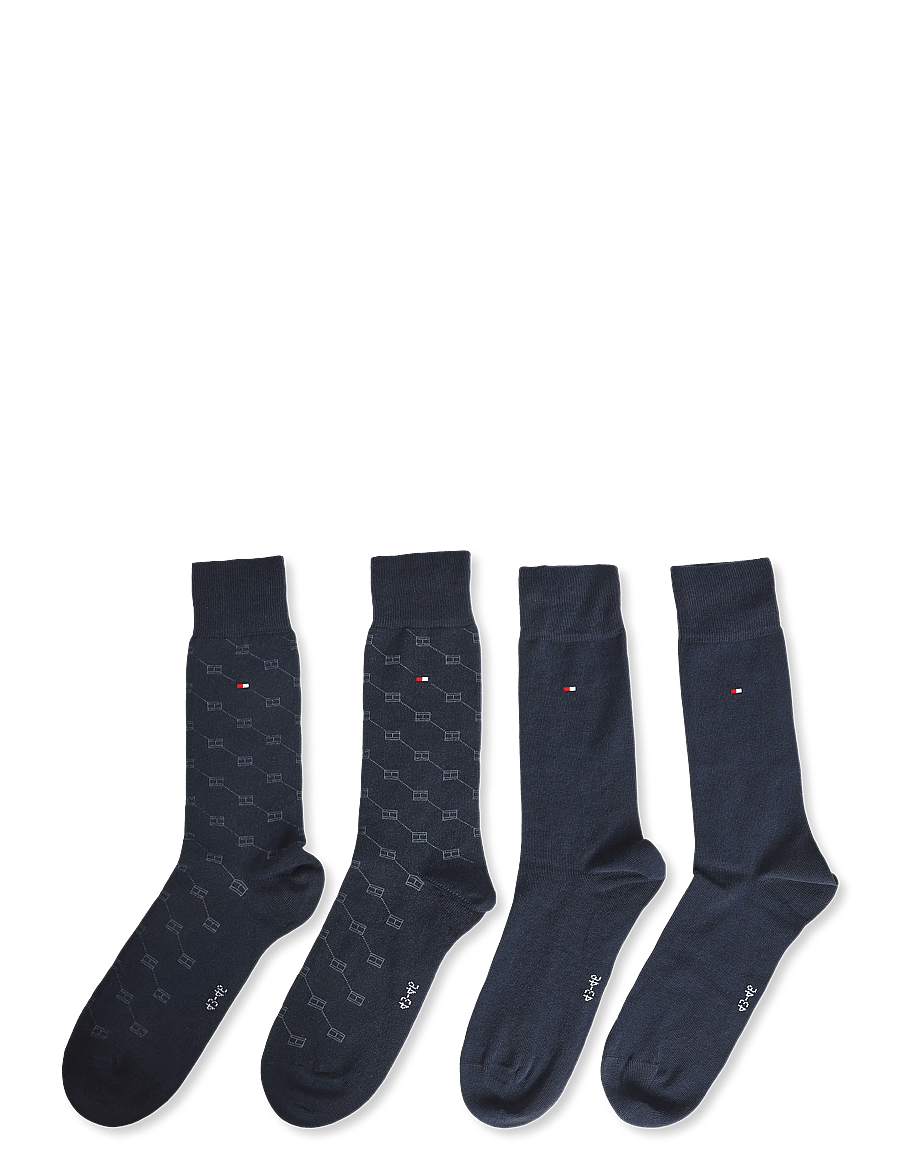 Tommy Hilfiger - TH MEN SOCK 4P FLAG AOP ECOM - sokker - navy - 1