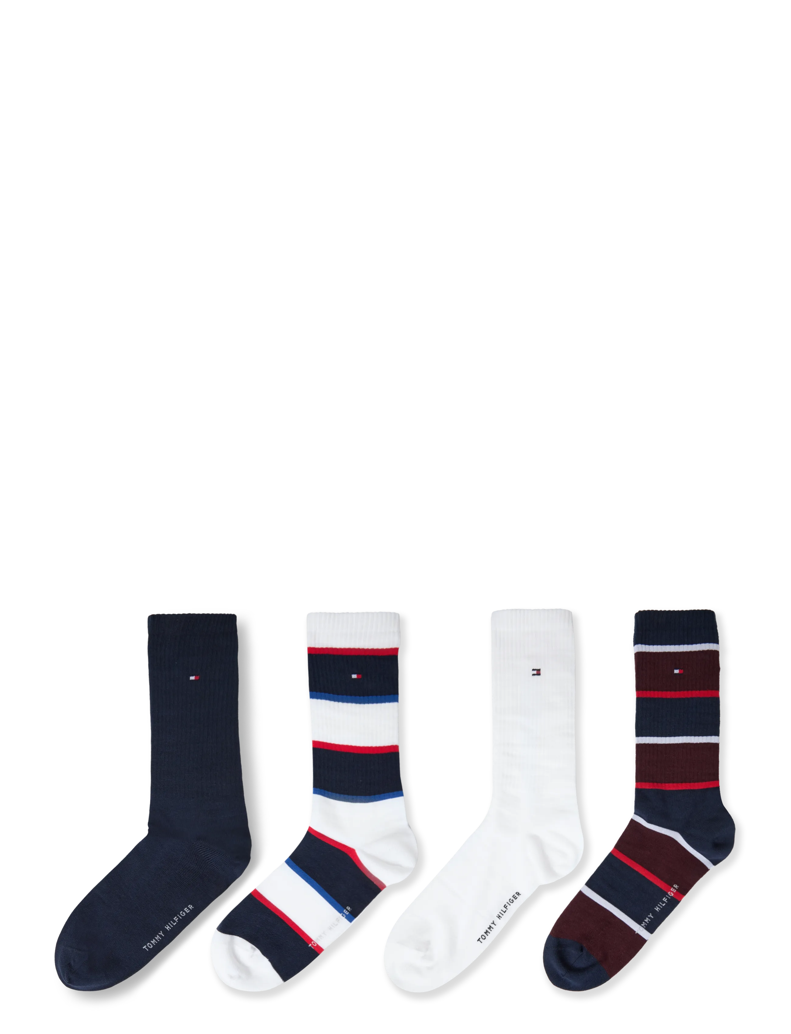 Tommy Hilfiger - TH MEN SOCK 4P VARSITY SPORT ECOM - crew socks - white/navy - 1
