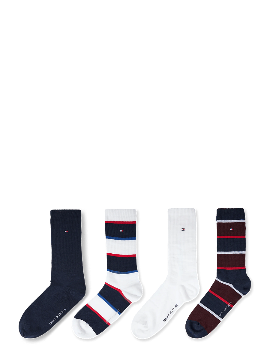 Tommy Hilfiger - TH MEN SOCK 4P VARSITY SPORT ECOM - crew socks - white/navy - 1