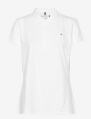 Tommy Sport - HERITAGE SHORT SLEEVE SLIM POLO - polo marškinėliai - classic white - 0