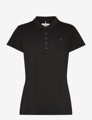 Tommy Sport - HERITAGE SHORT SLEEVE SLIM POLO - polo's - masters black - 0