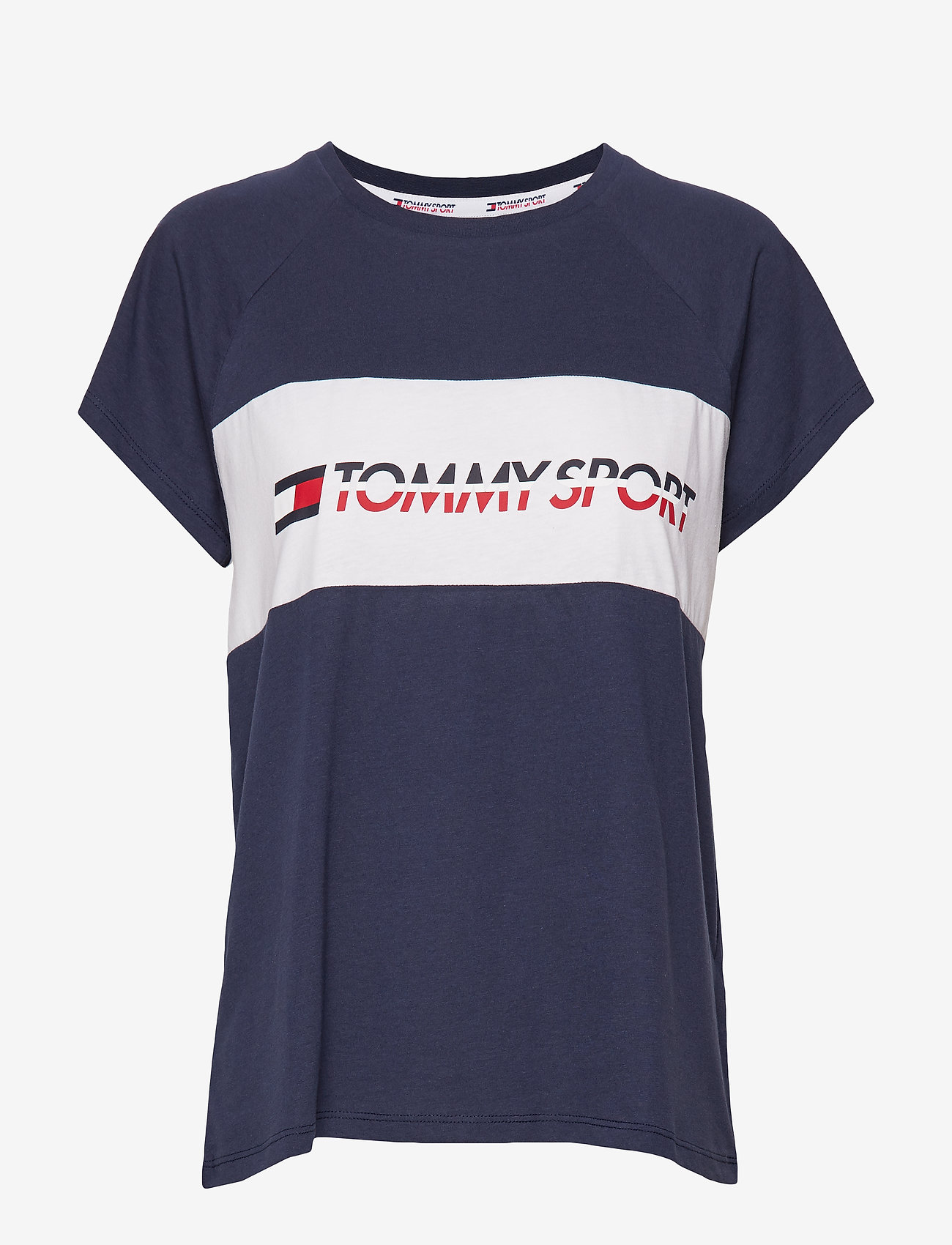 Tommy Sport - BLOCKED TEE LOGO - sport navy - 0
