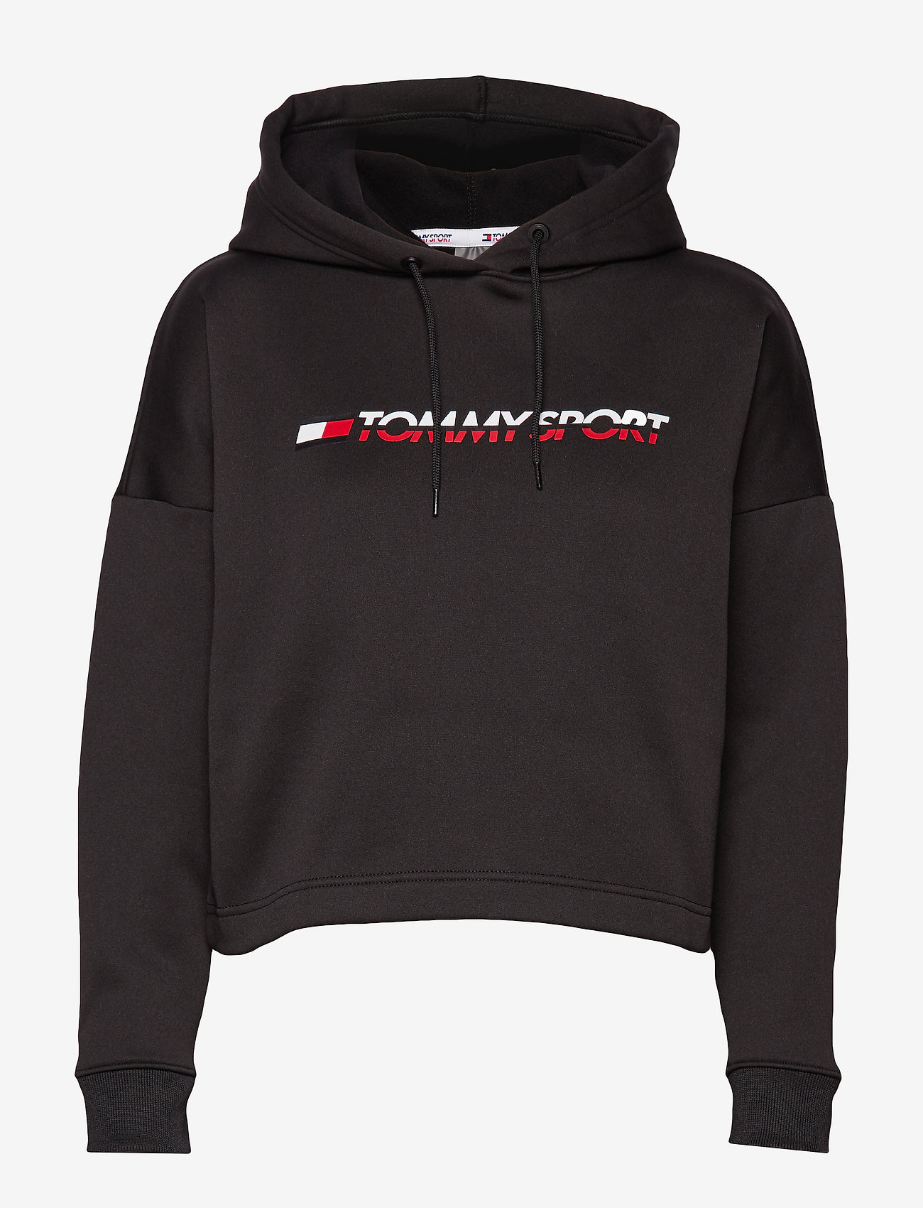 Tommy Sport - CROPPED FLEECE HOODY - pvh black - 0
