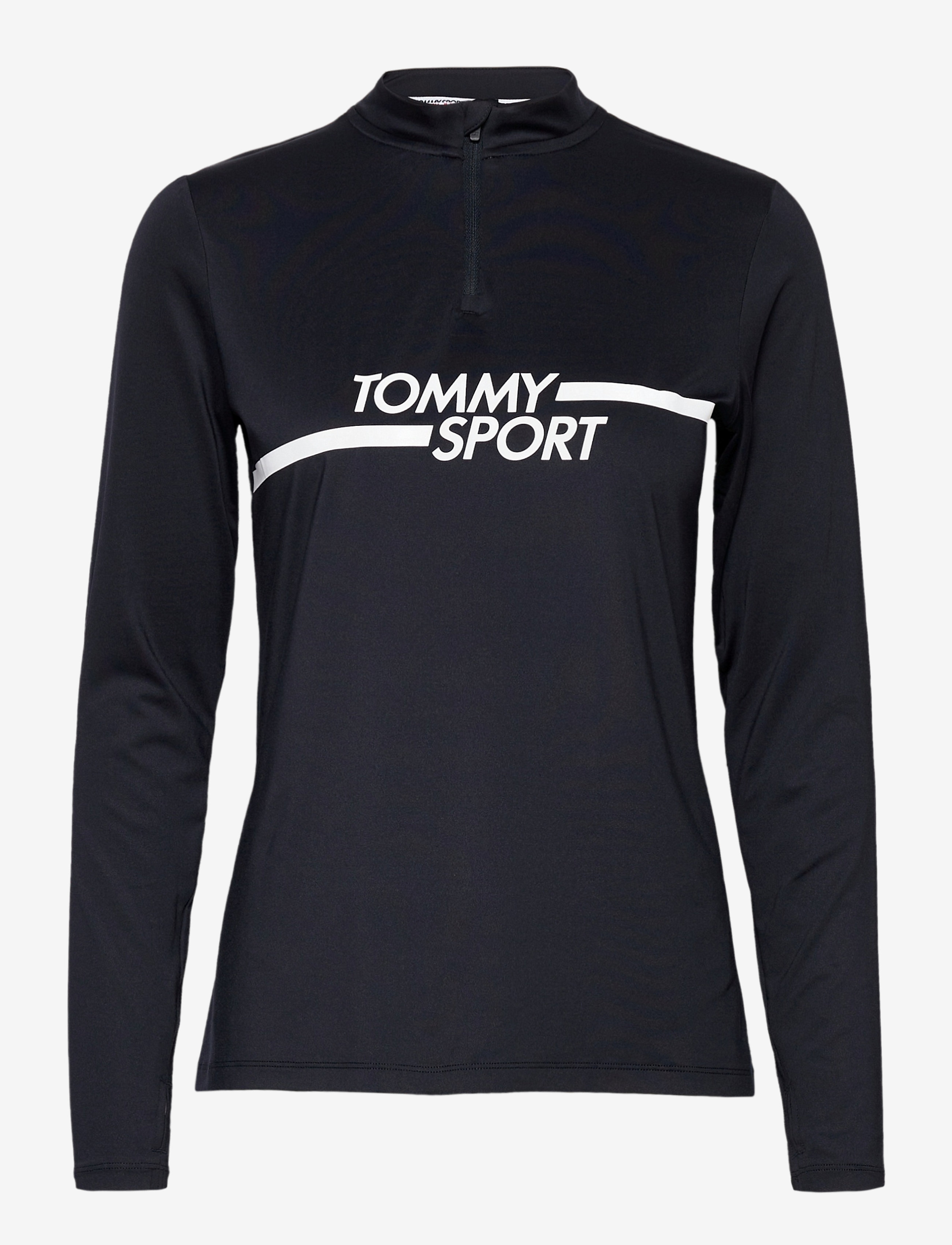 Tommy Sport - 1/4 ZIP LS PERFORMANCE TOP - desert sky - 0