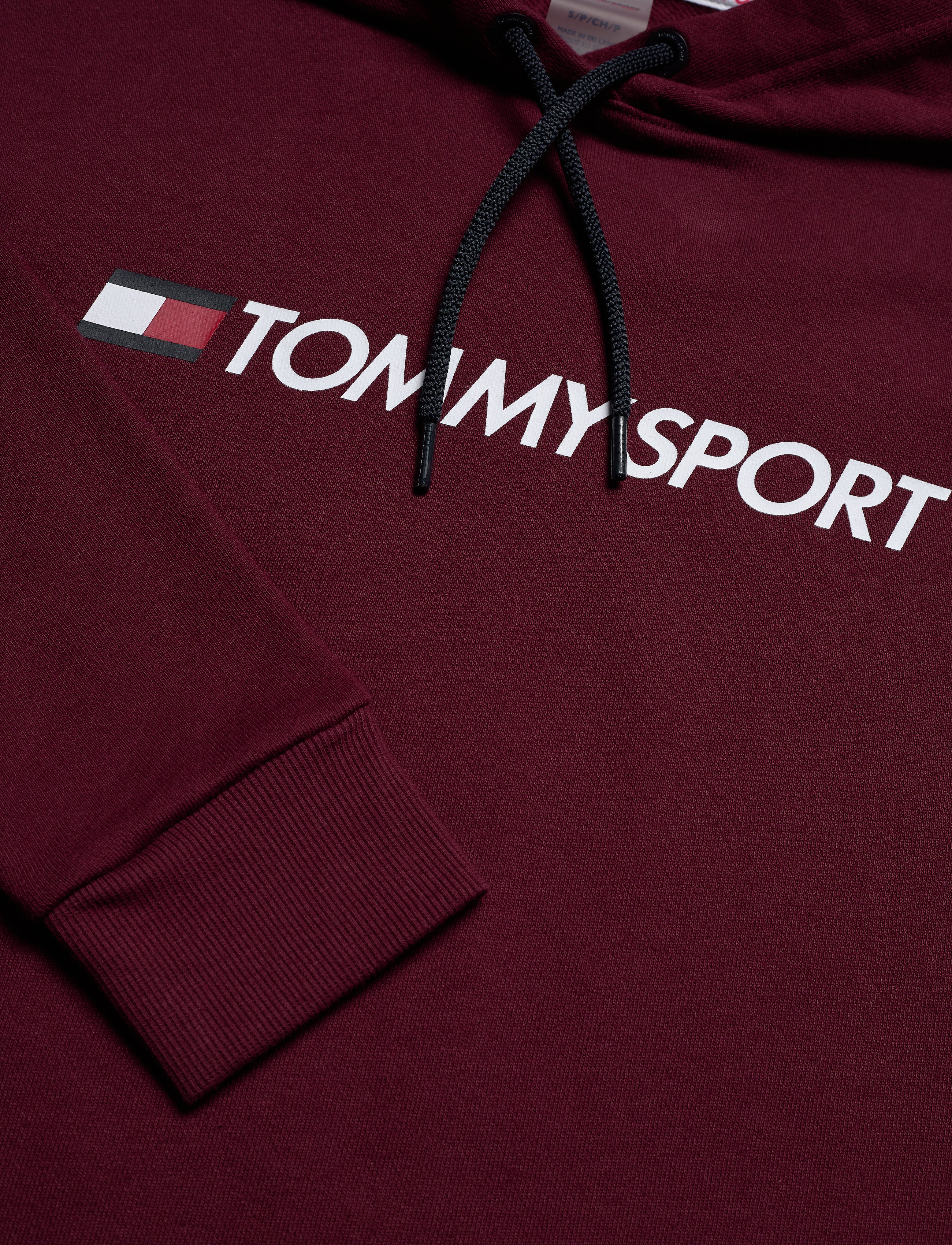 Tommy Sport - CROPPED HOODY LOGO - deep rouge - 2