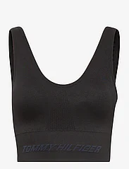Tommy Sport - LOW INTENSITY SHINY SEAMLESS BRA - sport bras: low - black - 0