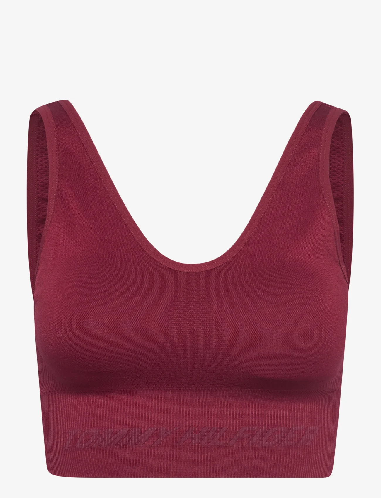 Tommy Sport - LOW INTENSITY SHINY SEAMLESS BRA - sports bh'er - rouge - 0