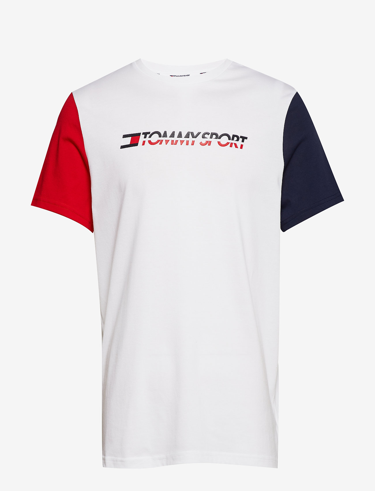 Tommy Sport - COLOURBLOCK LOGO TEE - pvh white - 0