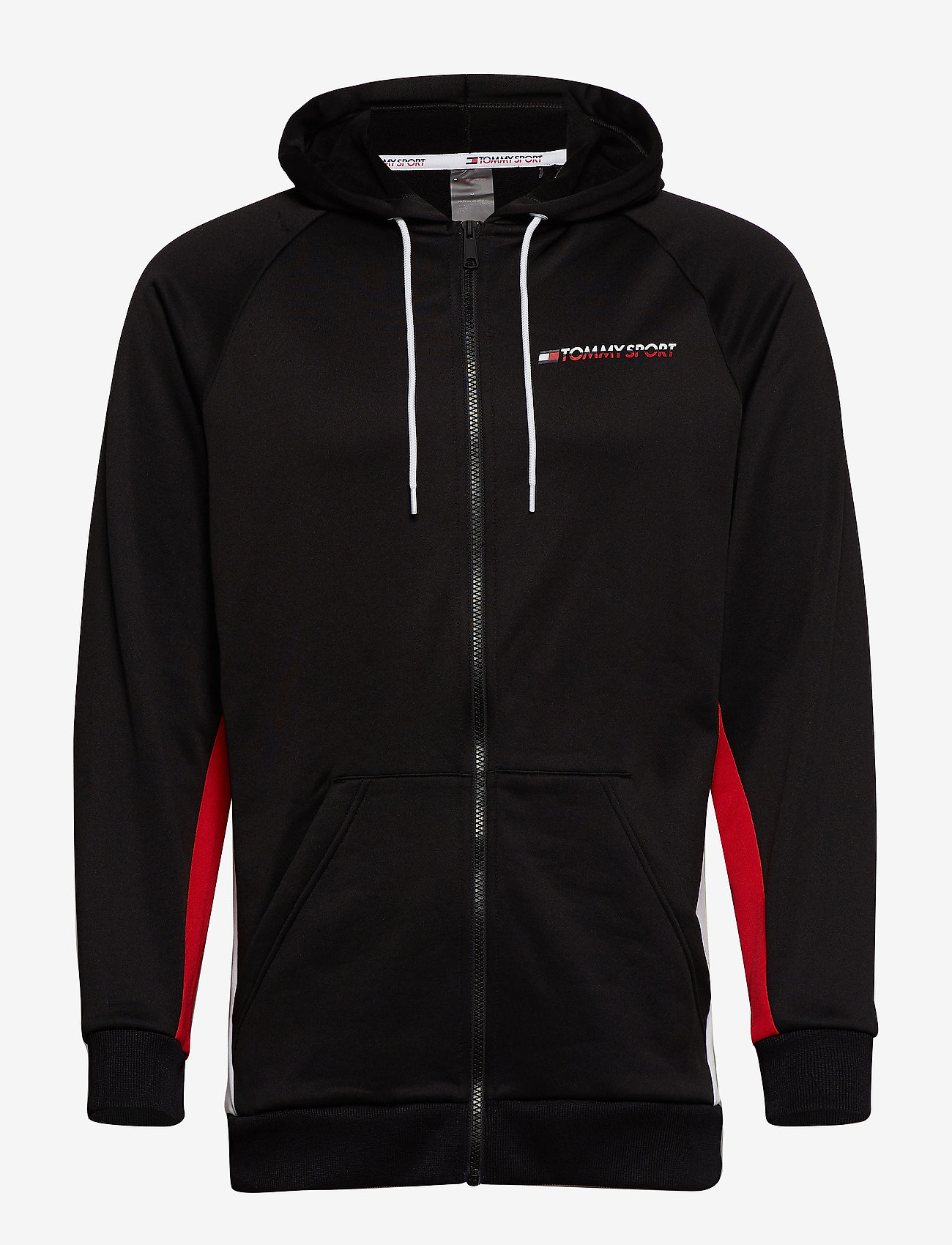 Tommy Sport - GRAPHIC KNIT FZ HOOD - pvh black - 0