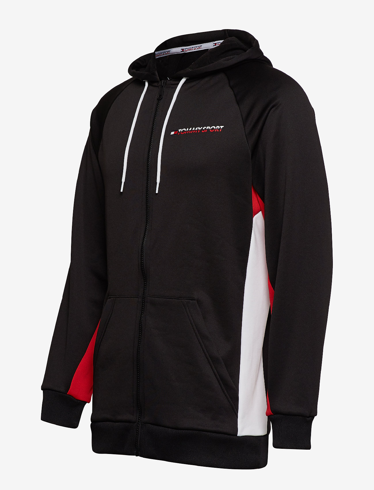 Tommy Sport - GRAPHIC KNIT FZ HOOD - pvh black - 2