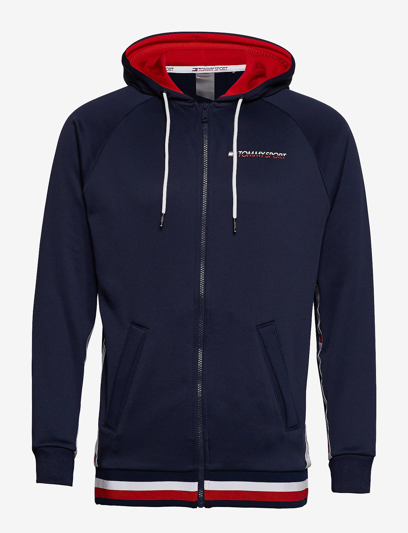 Tommy Sport - KNIT FZ HOODY TAPE, - sport navy - 0