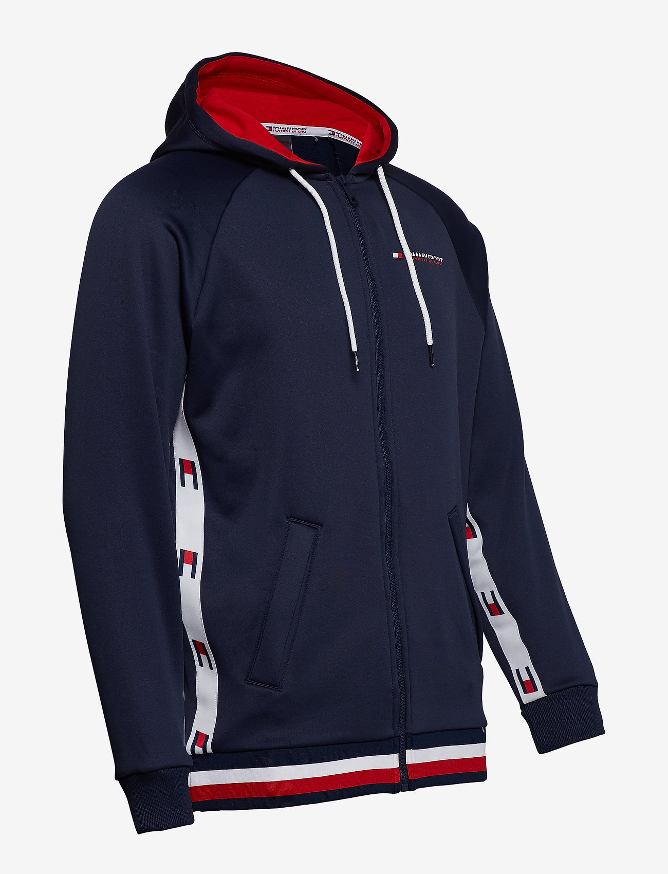 Tommy Sport - KNIT FZ HOODY TAPE, - sport navy - 3