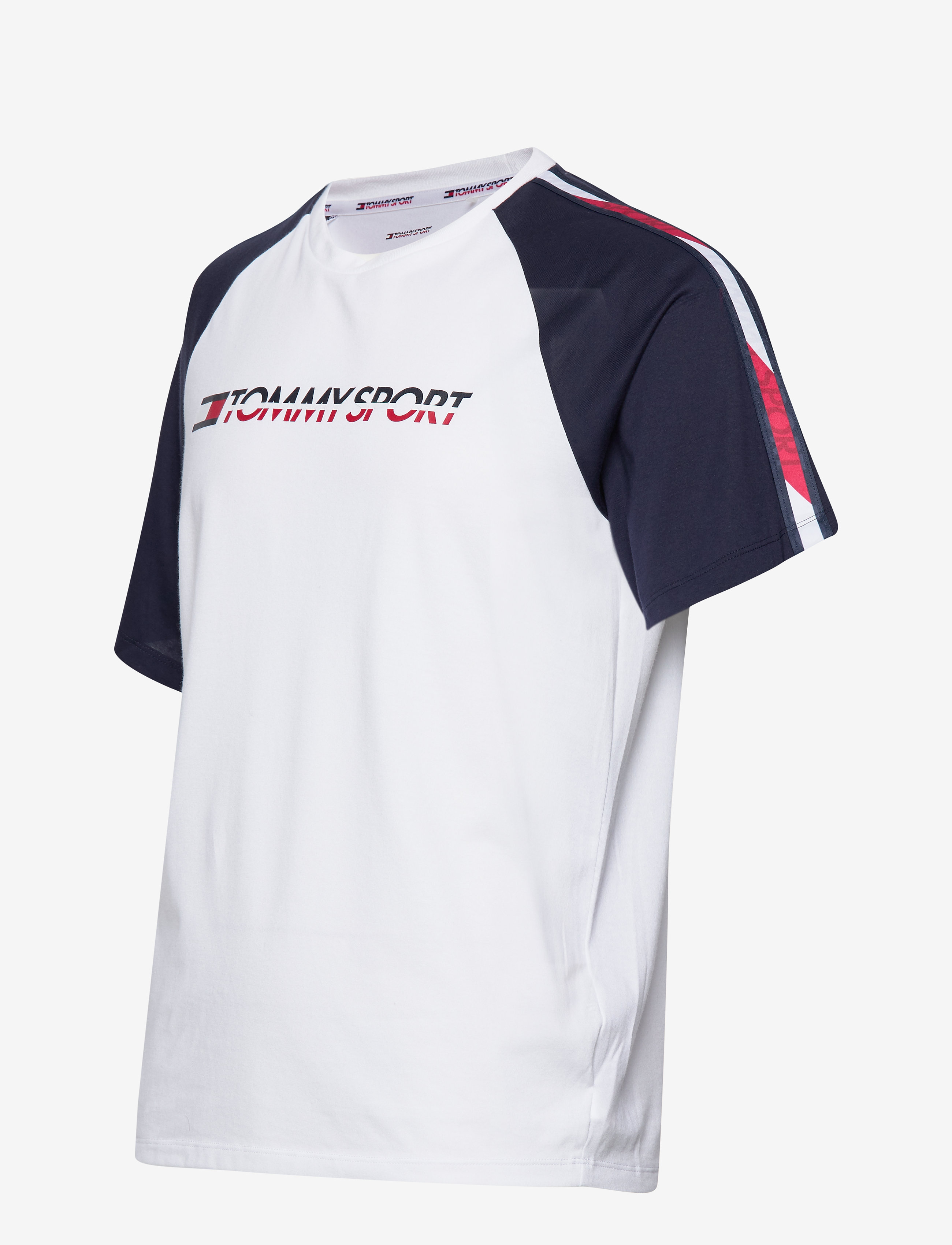 Tommy Sport - LOGO TEE WITH TAPE - pvh white - 2