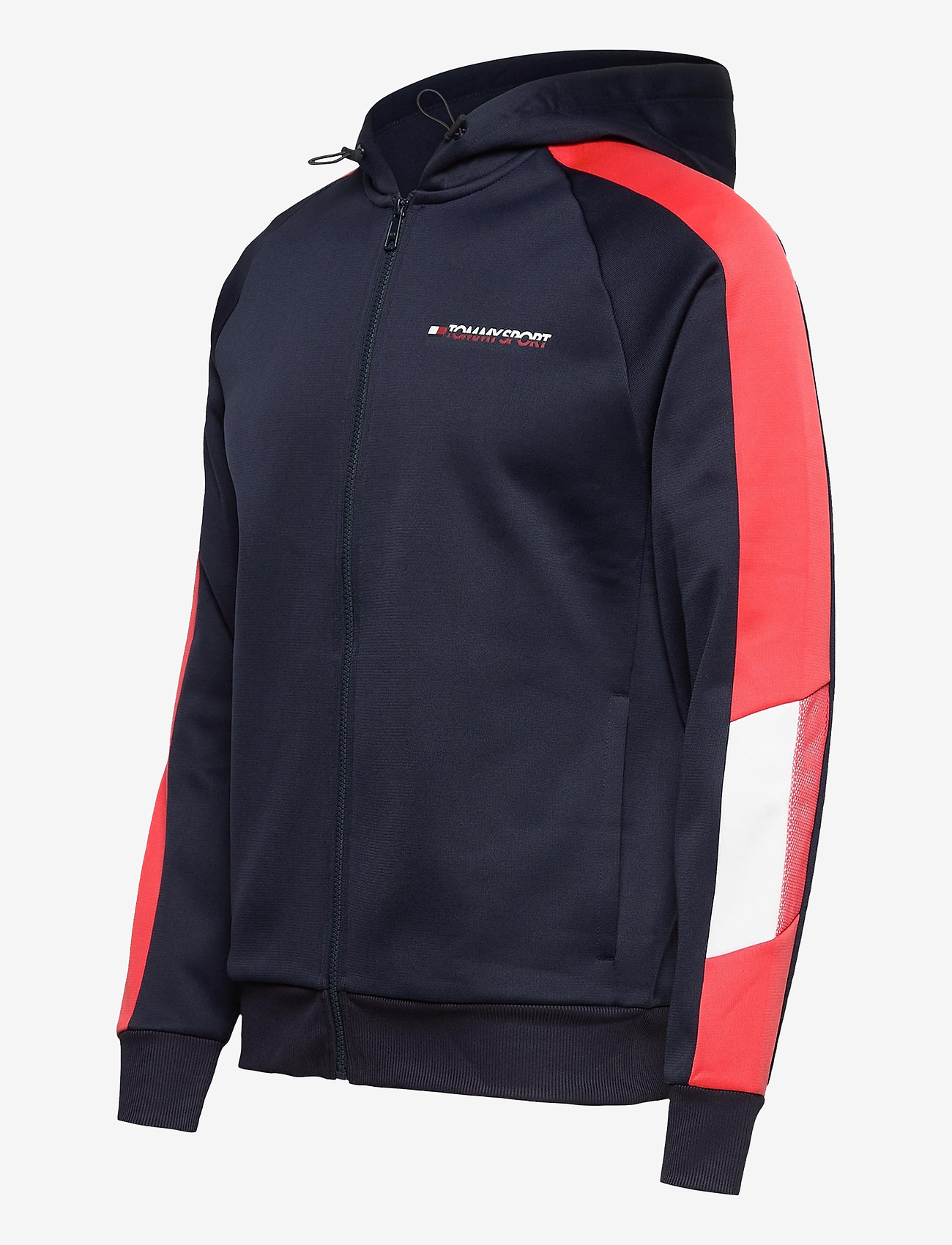 Tommy Sport - BLOCK FLEECE FULL ZIP HOOD - hibiscus - 2