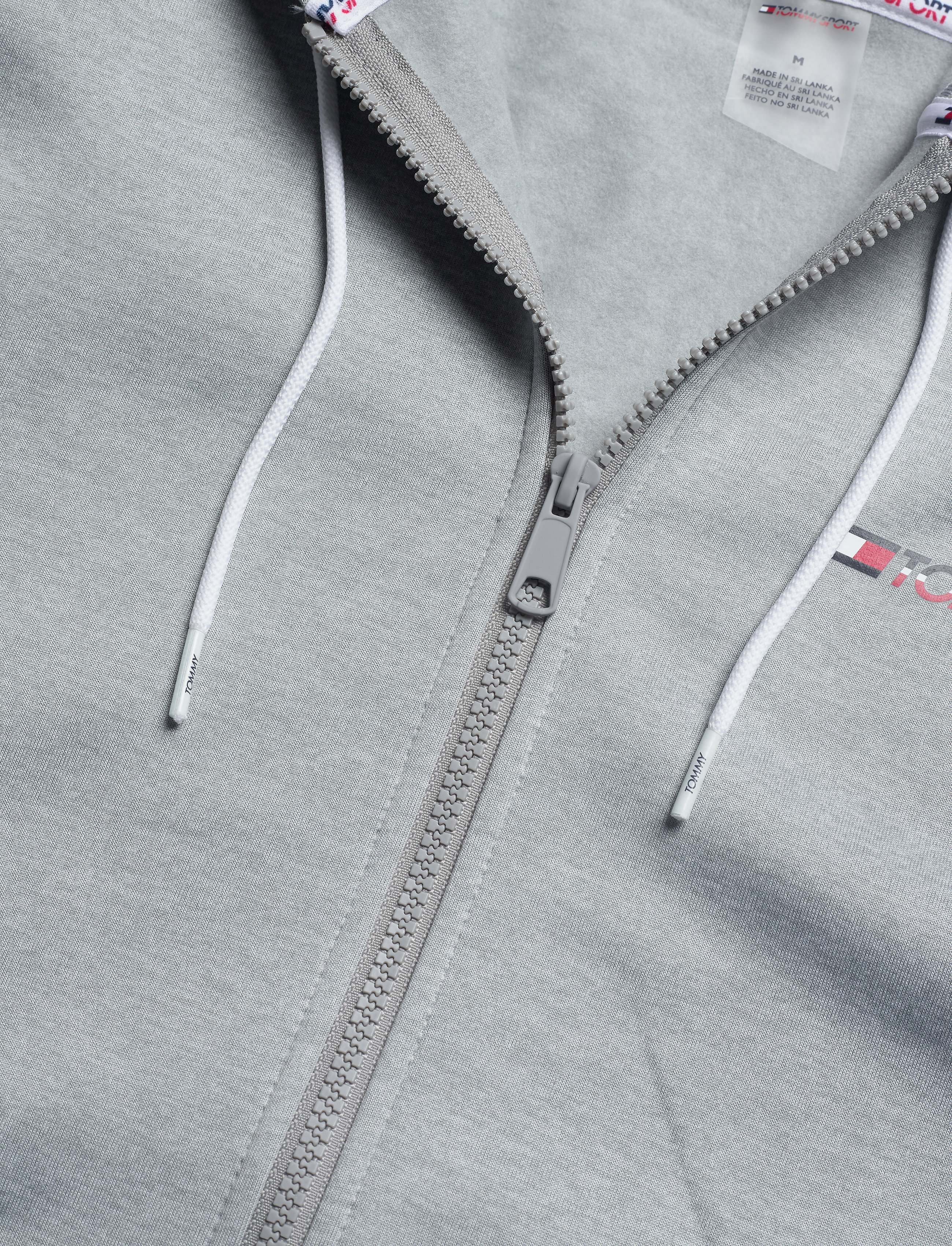 Tommy Sport - FLEECE FZ HOODY TAPE - grey heather - 4